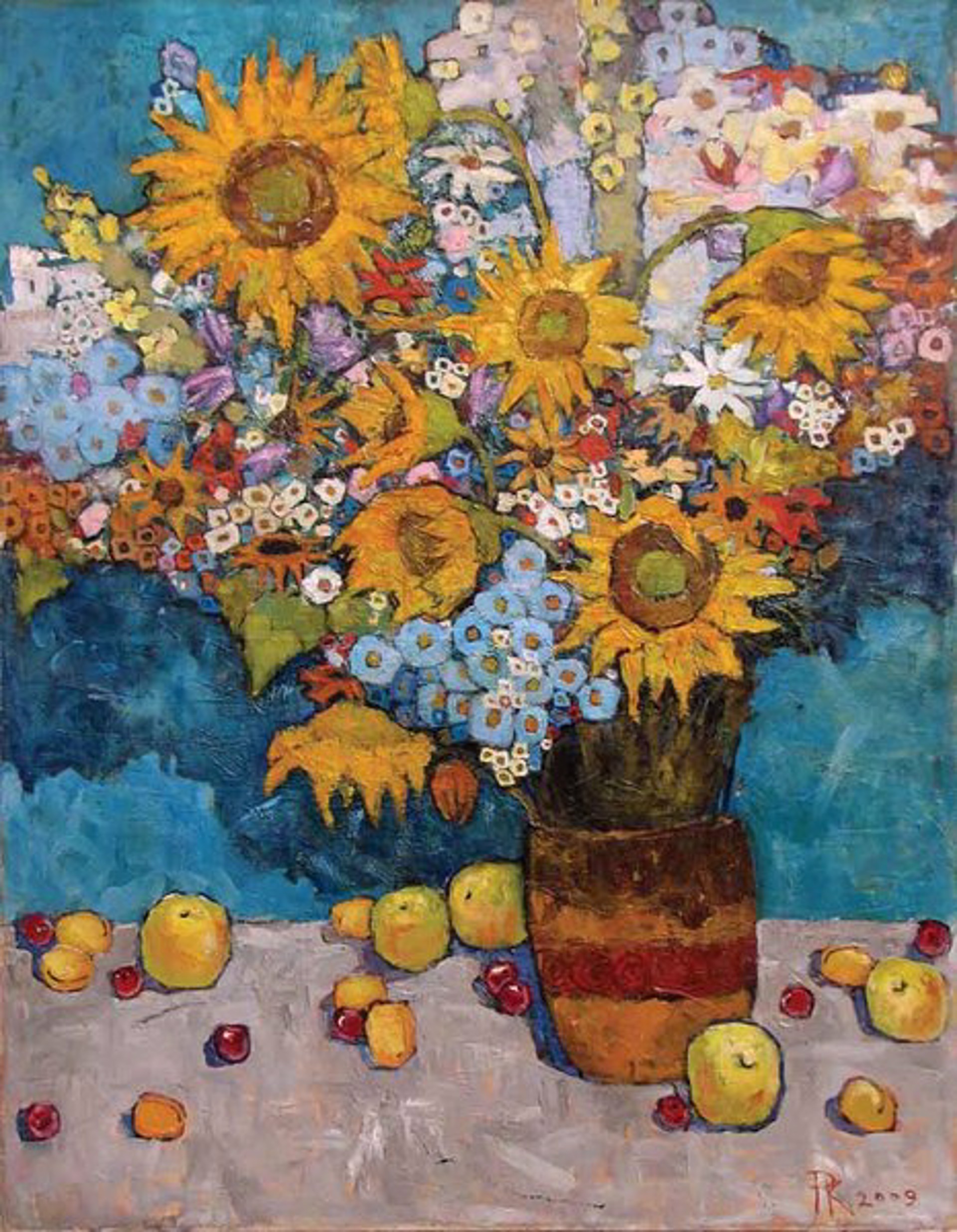 Sunflowers & Apples by Polina Kuznetsova
