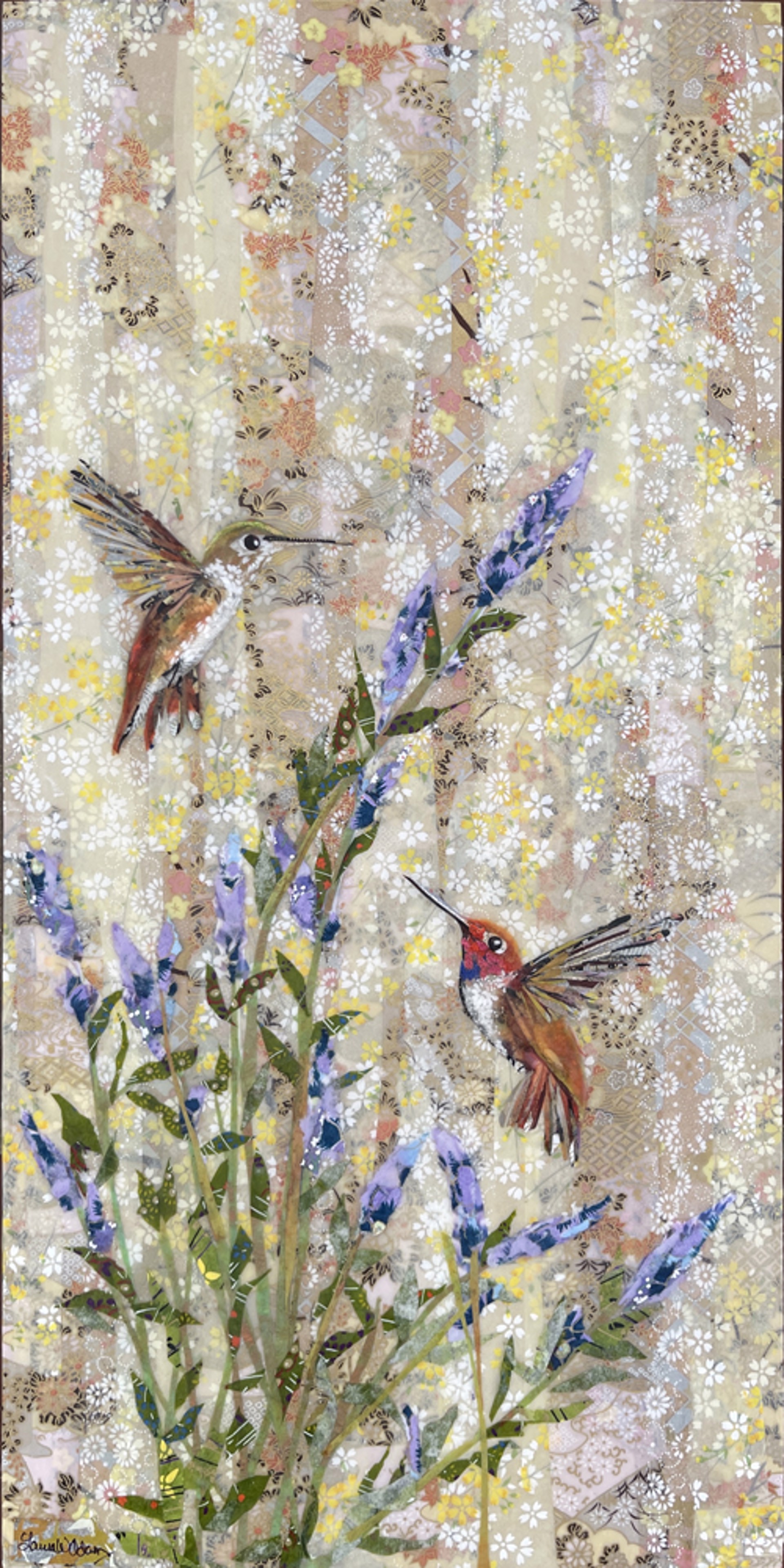 Rufous Hummingbird Pair by Laura Adams
