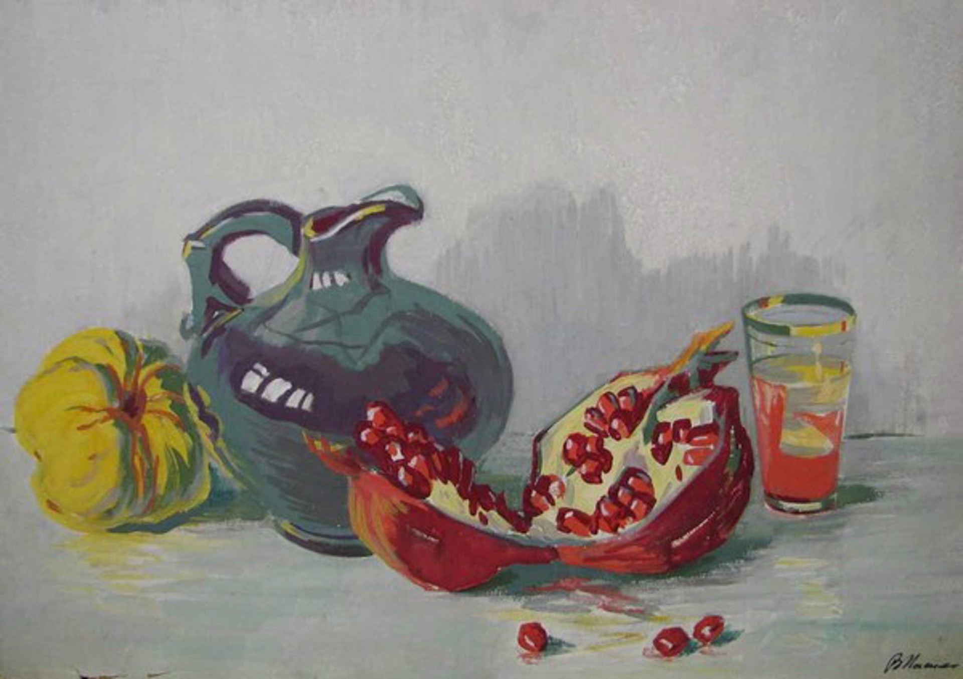 Still Life - Pomegranate by Vladimir Masik