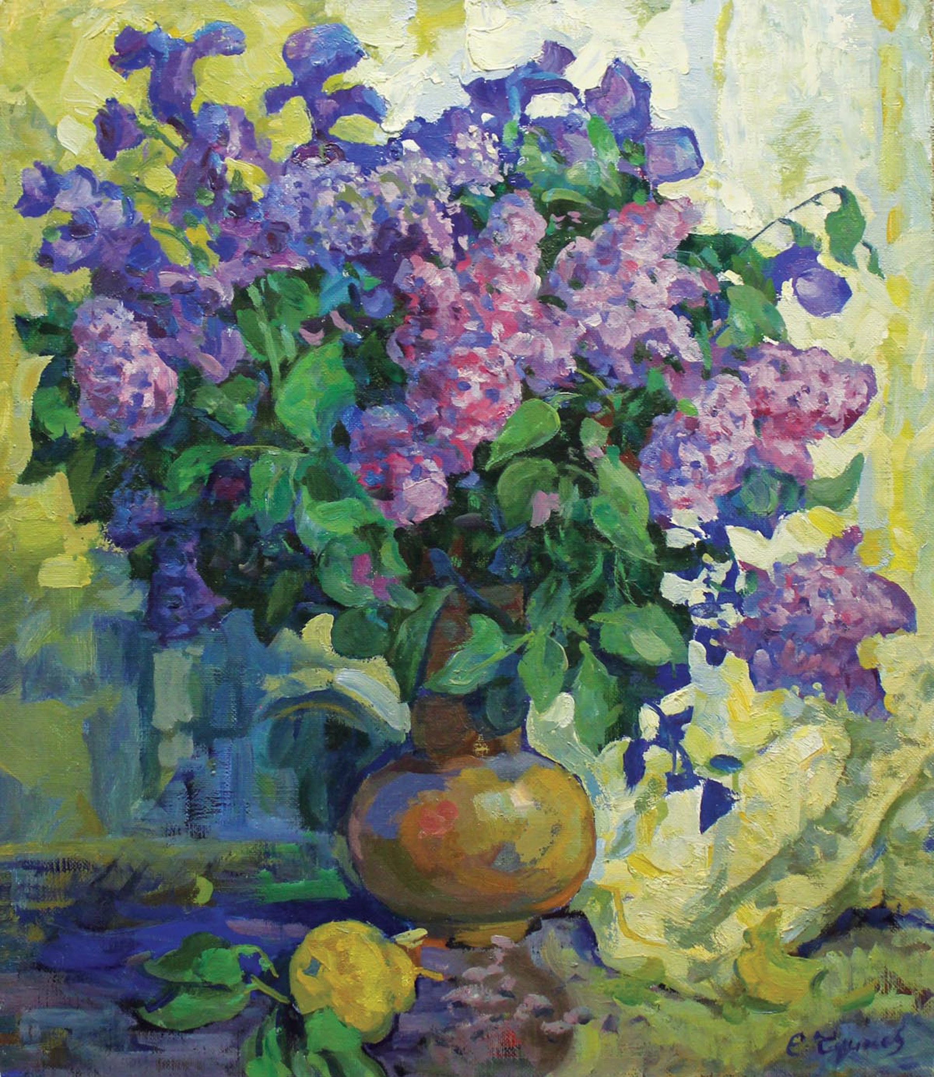 Lilacs and Lilies by Evgeni Chuikov