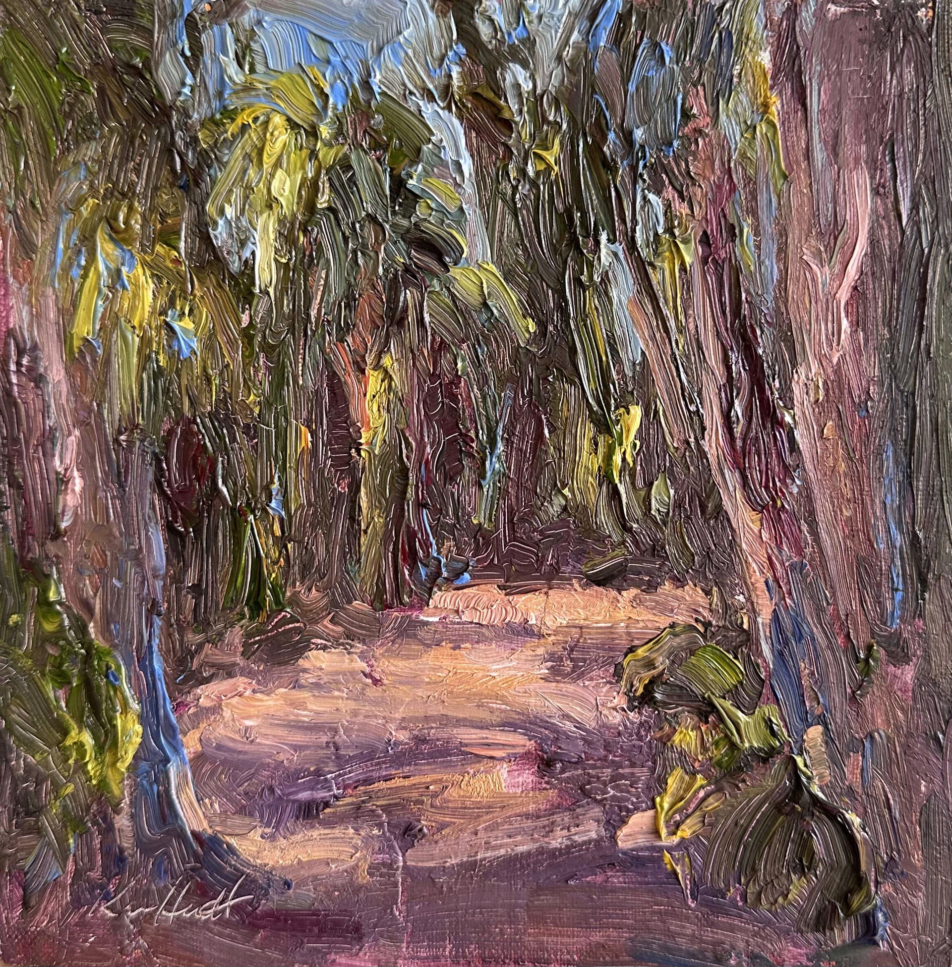 "Palms in Sunlight II" original oil painting by Karen Hewitt Hagan