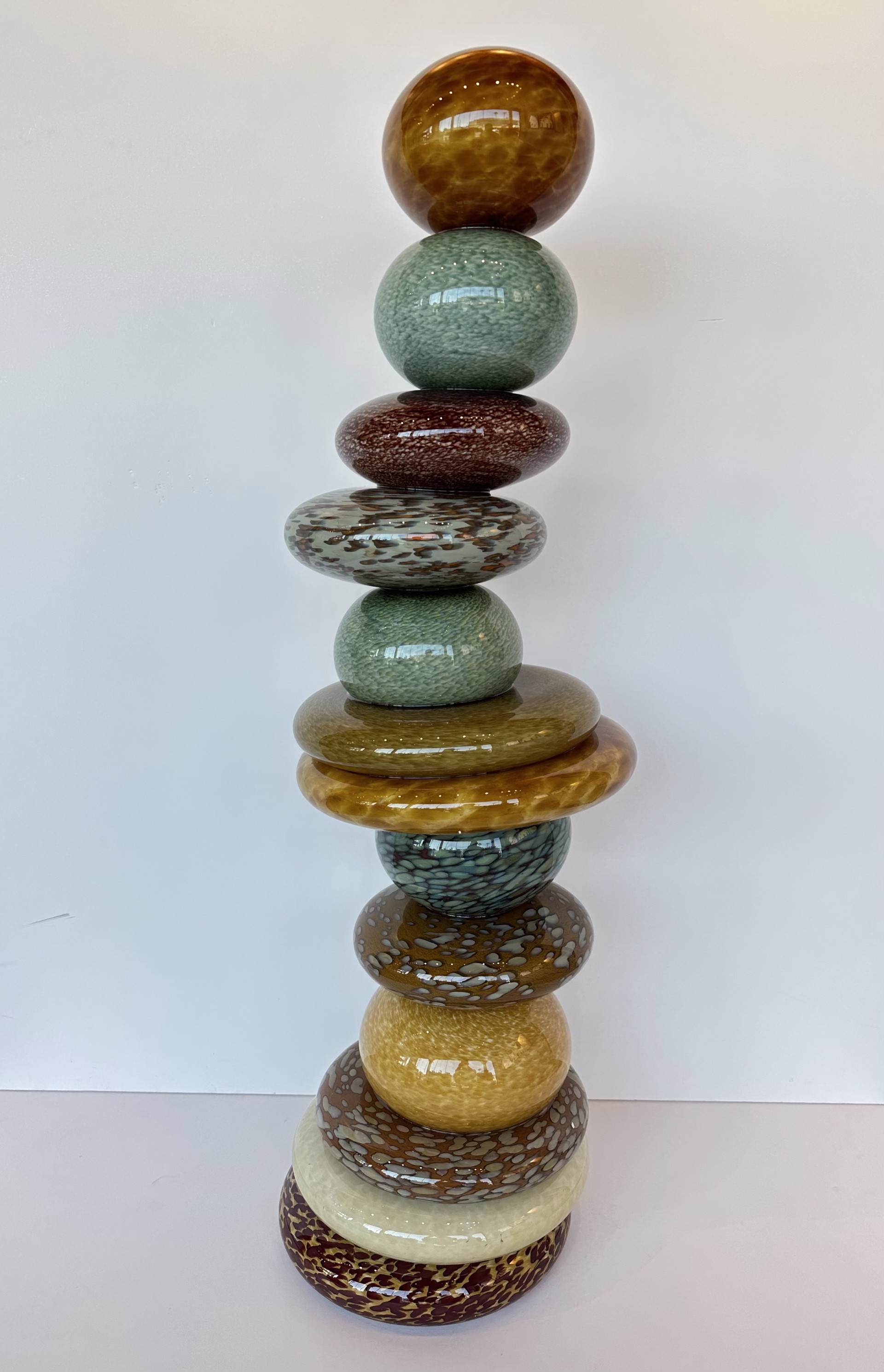 Pohacu Stacked Stones Earth Amber (13) by Robert Madvin