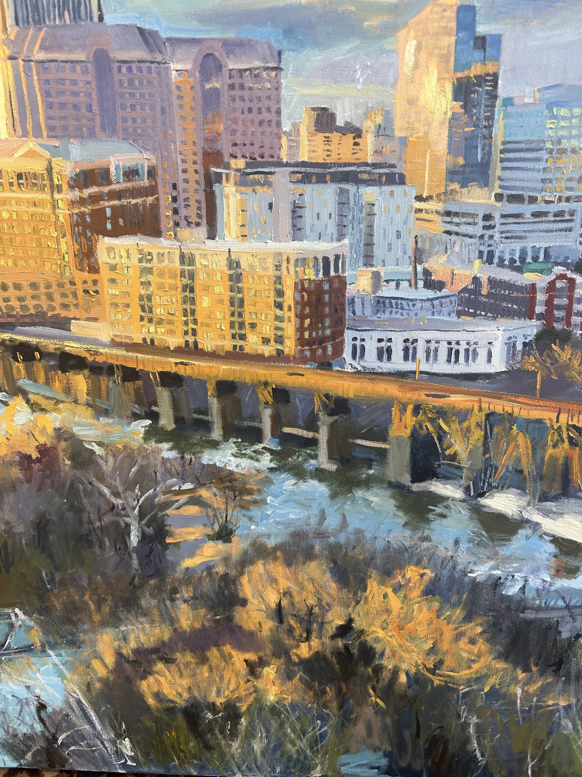 Richmond Skyline and the James by Natalie Colleen Gates