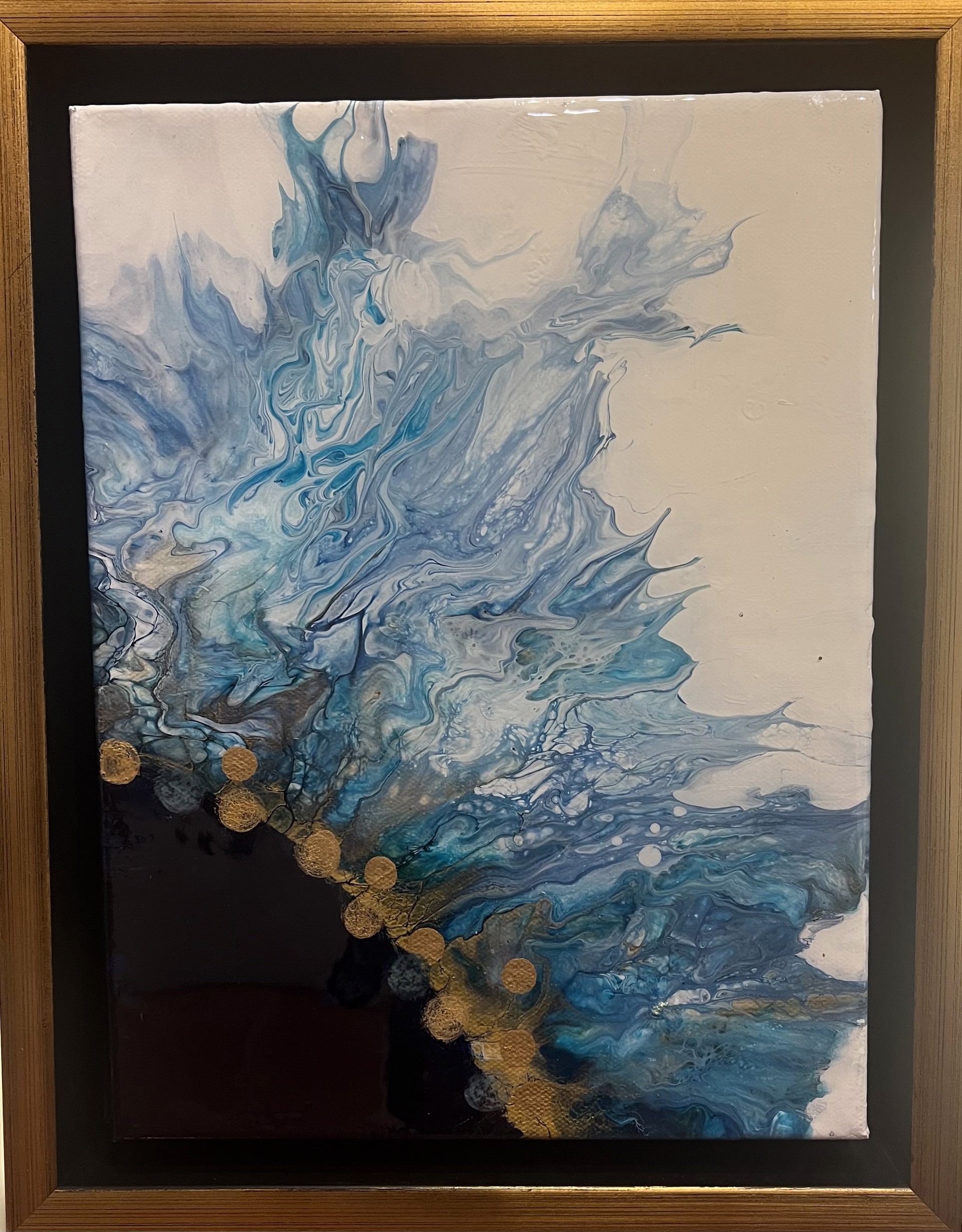 Navy & Turquoise Flow II by Debbie Dannheisser