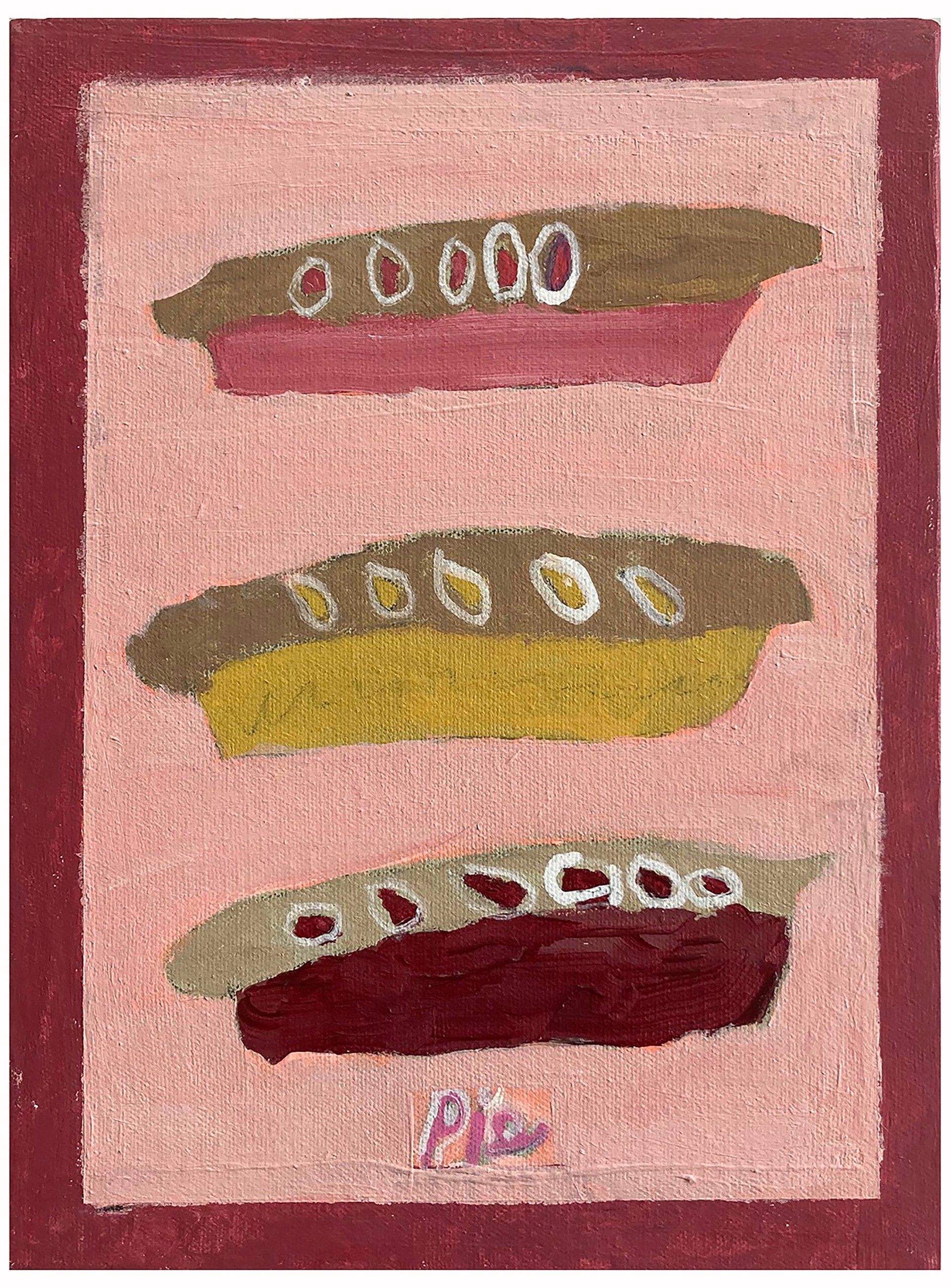 Jeanette Baribeau (Spindleworks Art Center) - Three Pies by Visiting Artist