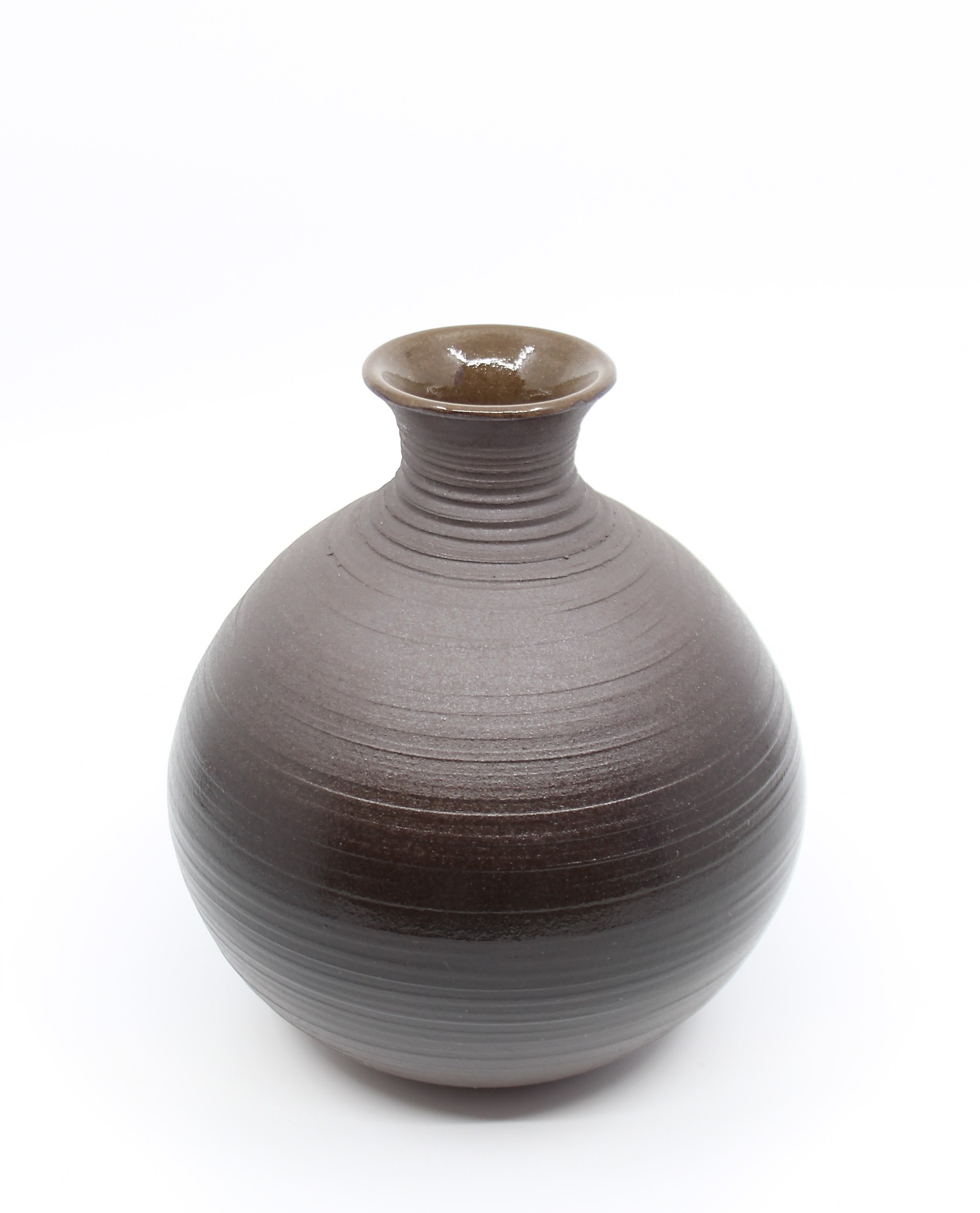 Small Chocolate Sphere Vase I by Heather Bradley