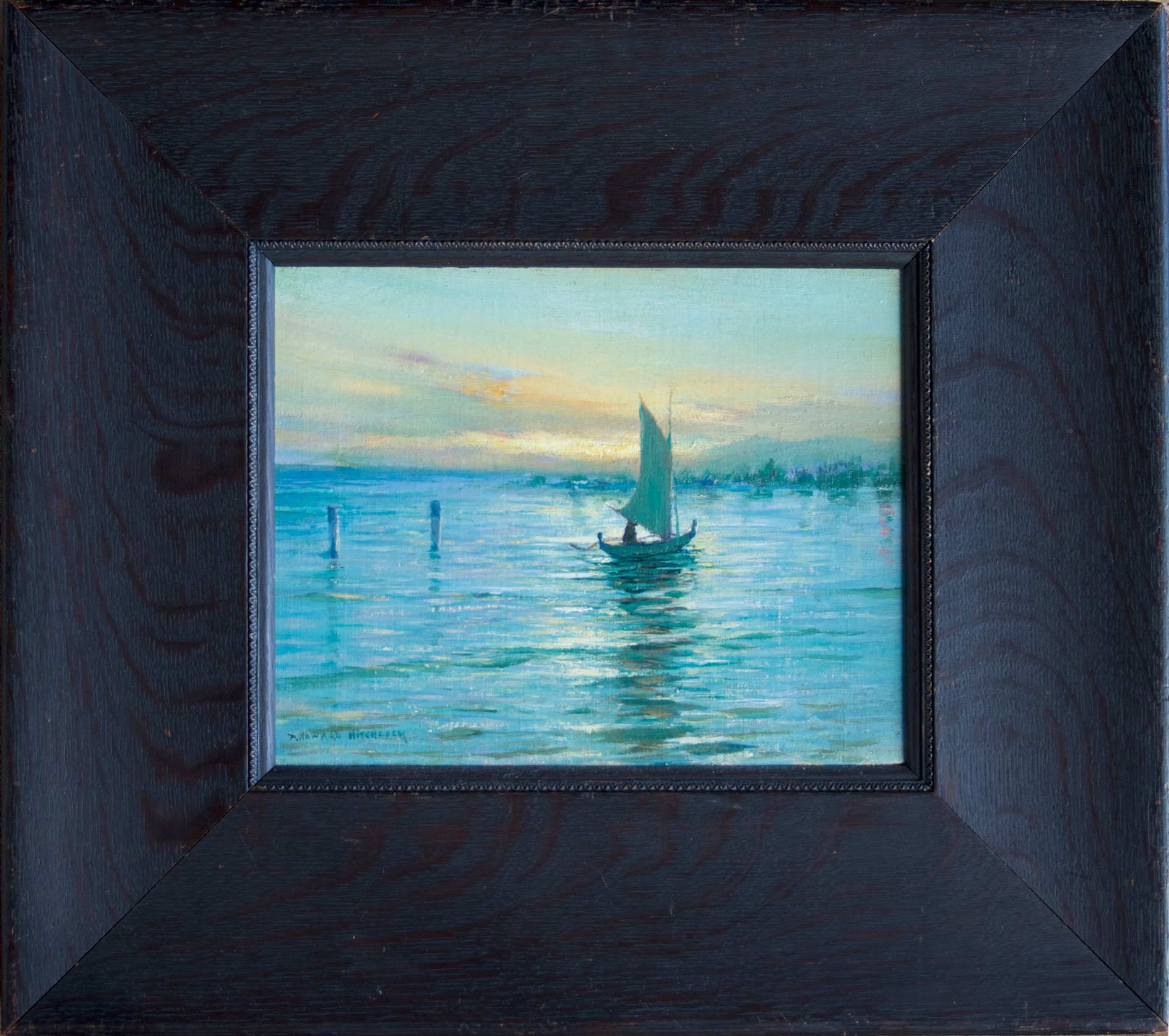 Sailing Canoe, Sunset by D. Howard Hitchcock
