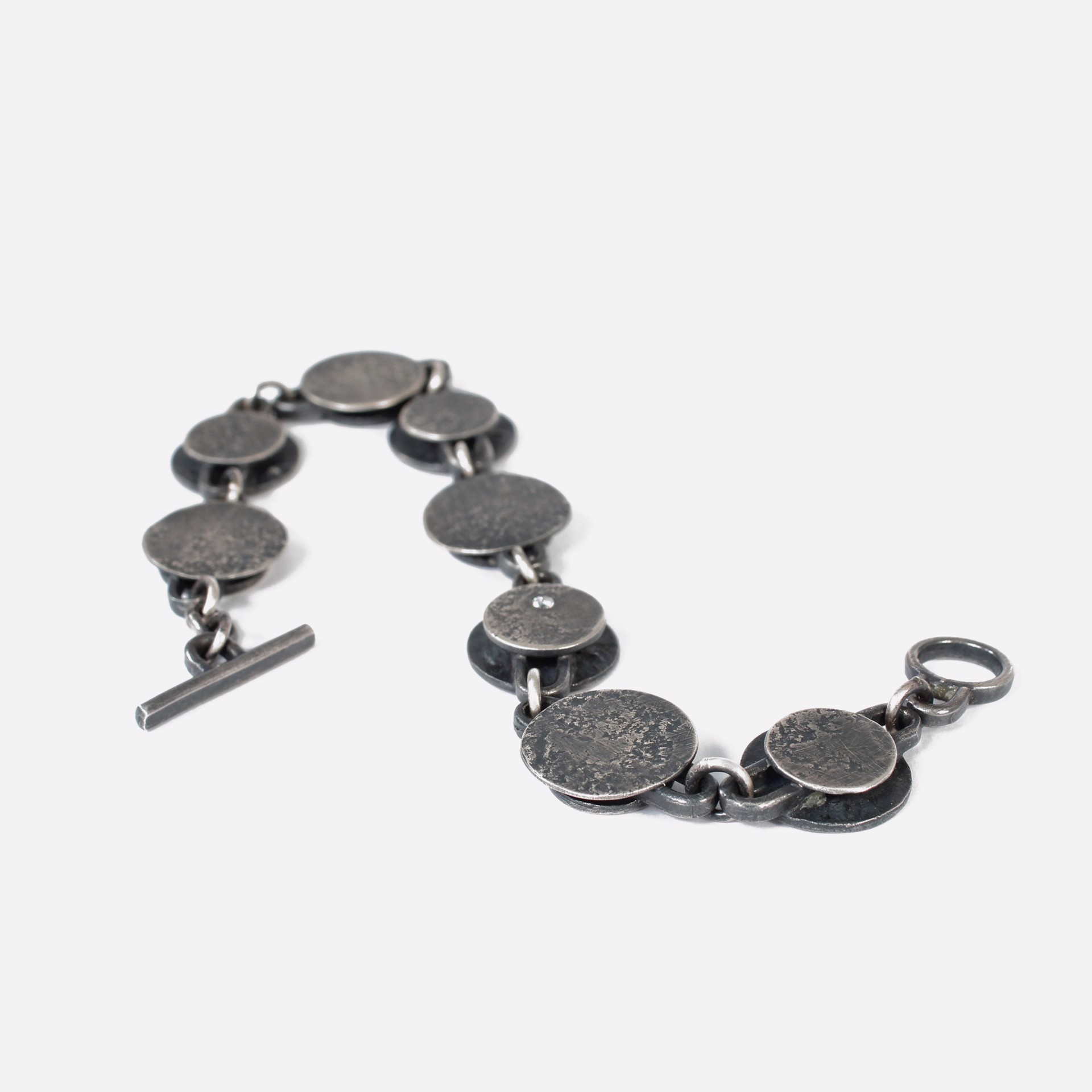 Round Black & Diamond Links Bracelet by Biba Schutz