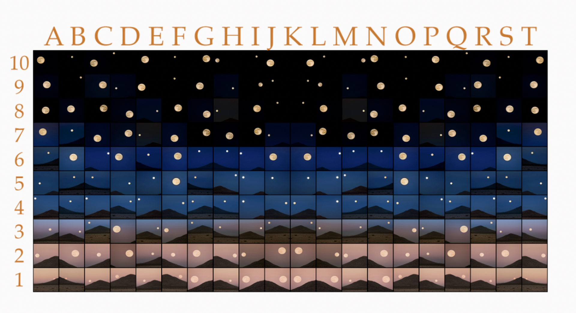 200 Moons Individual Panels by E. Dan Klepper