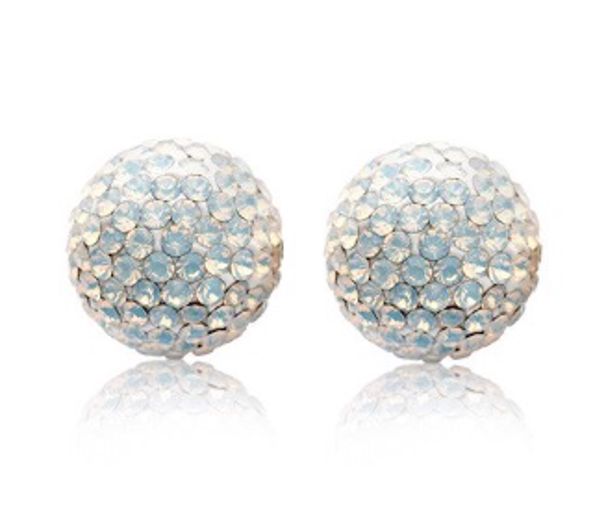 Sparkle Ball Stud Earrings, Opal, 8mm by HILLBERG & BERK