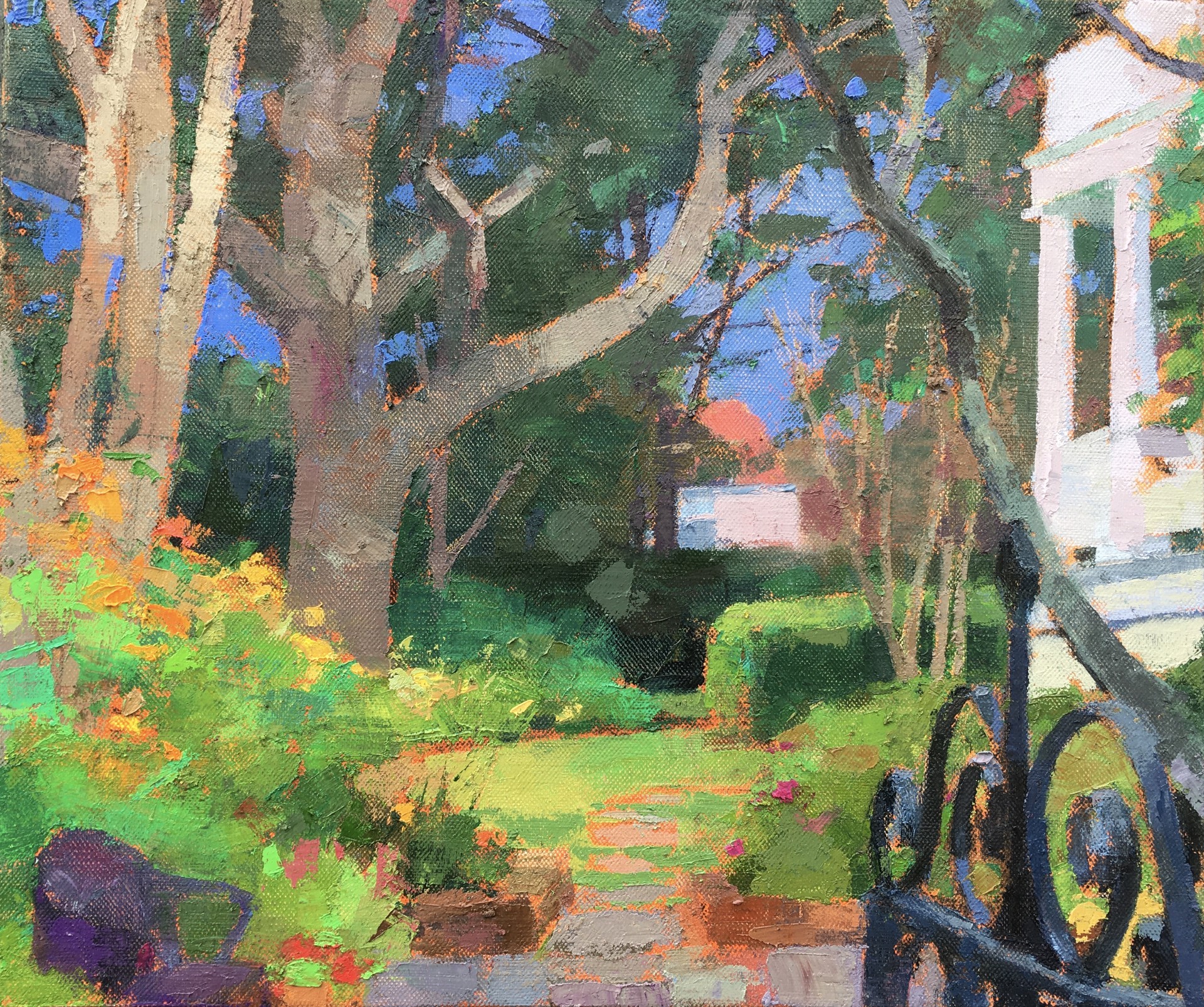 "Beyond the Gate" original oil painting by Larry Horowitz