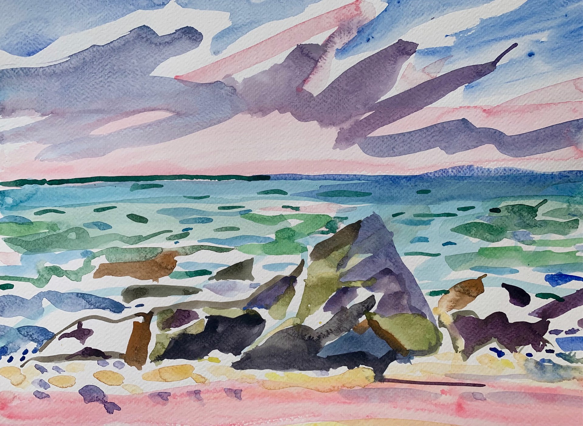 Rock and Sea by Jill Hoy