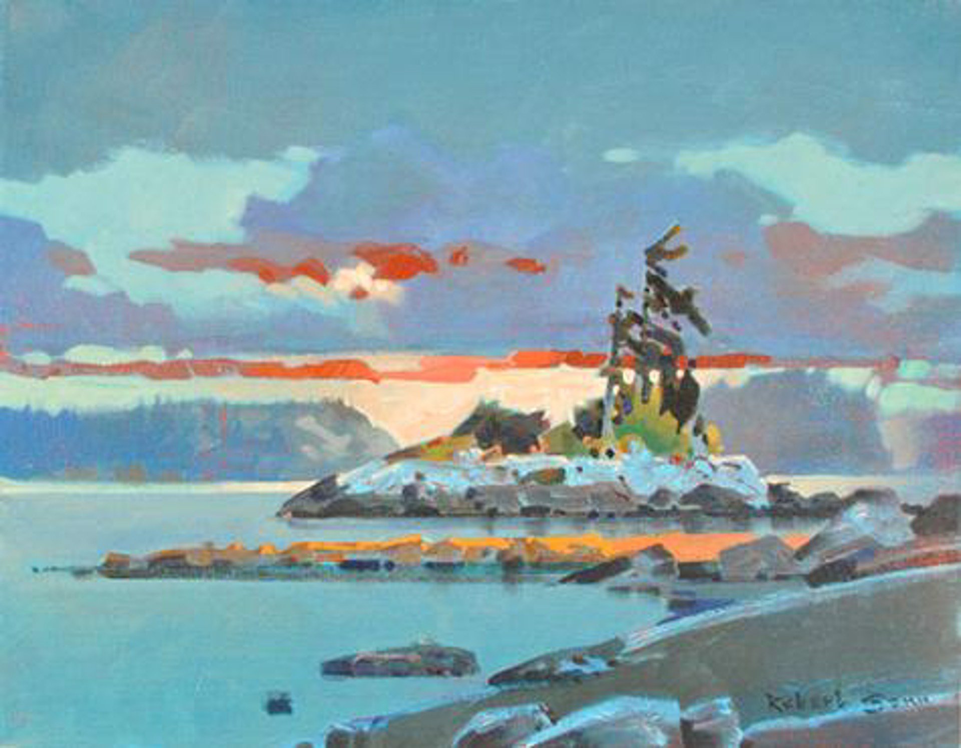 Late Light, Langara Island by Robert Genn (1936-2014)