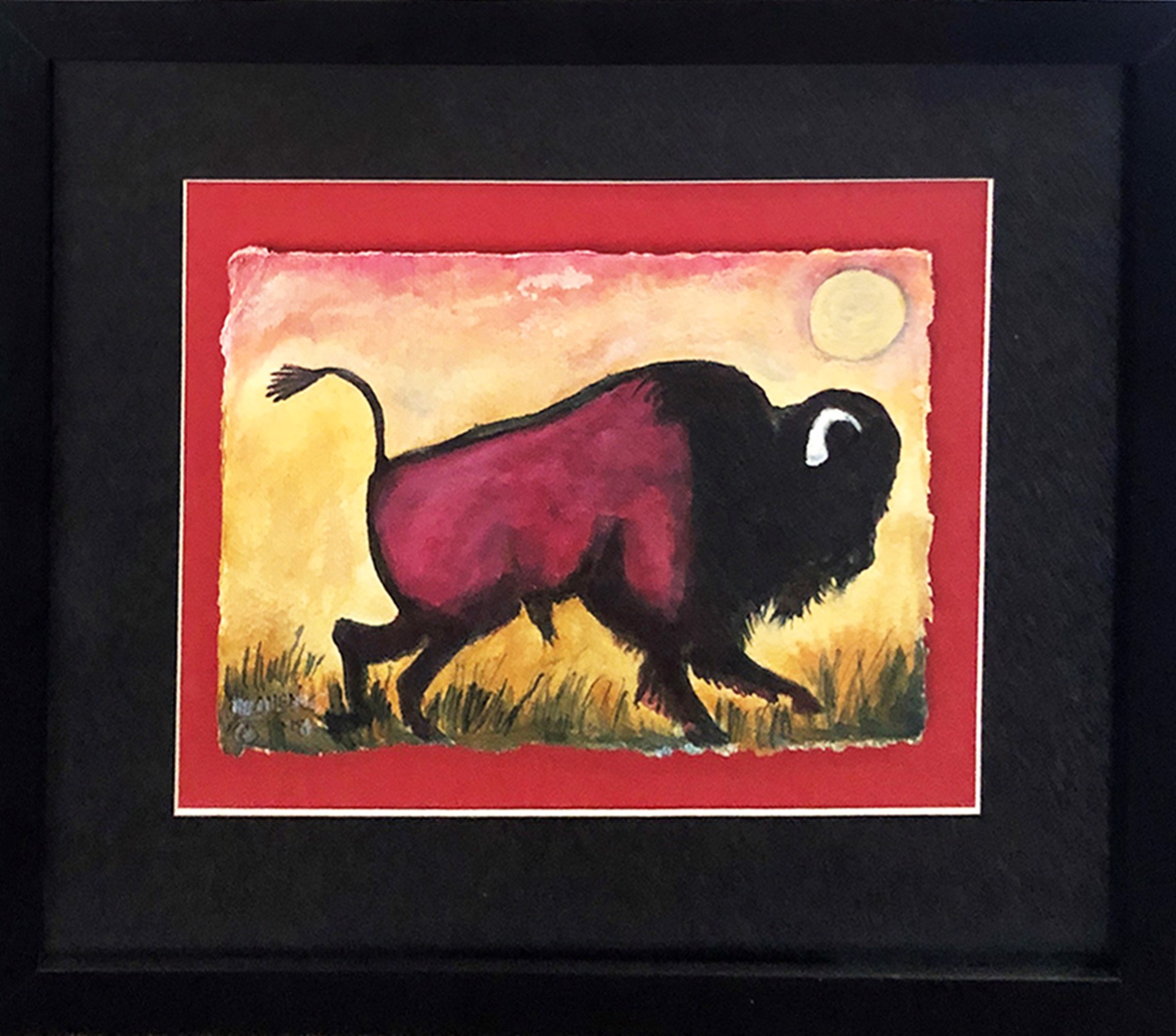 Red Sunrise Bison by C.E. Allen