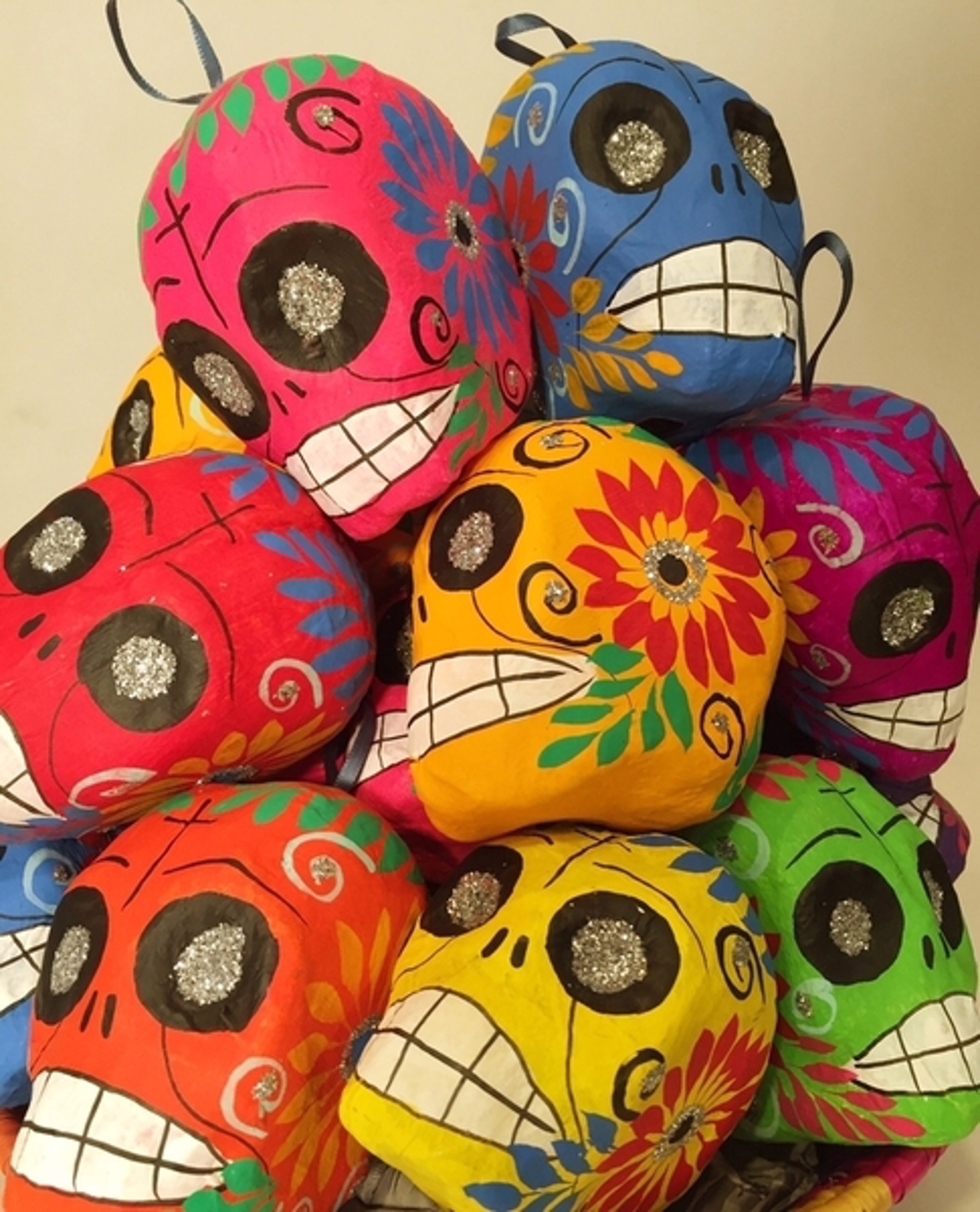 Ornament - Handcrafted Sugar Skull, Assorted Designs by Indigo Desert Ranch - Day of the Dead