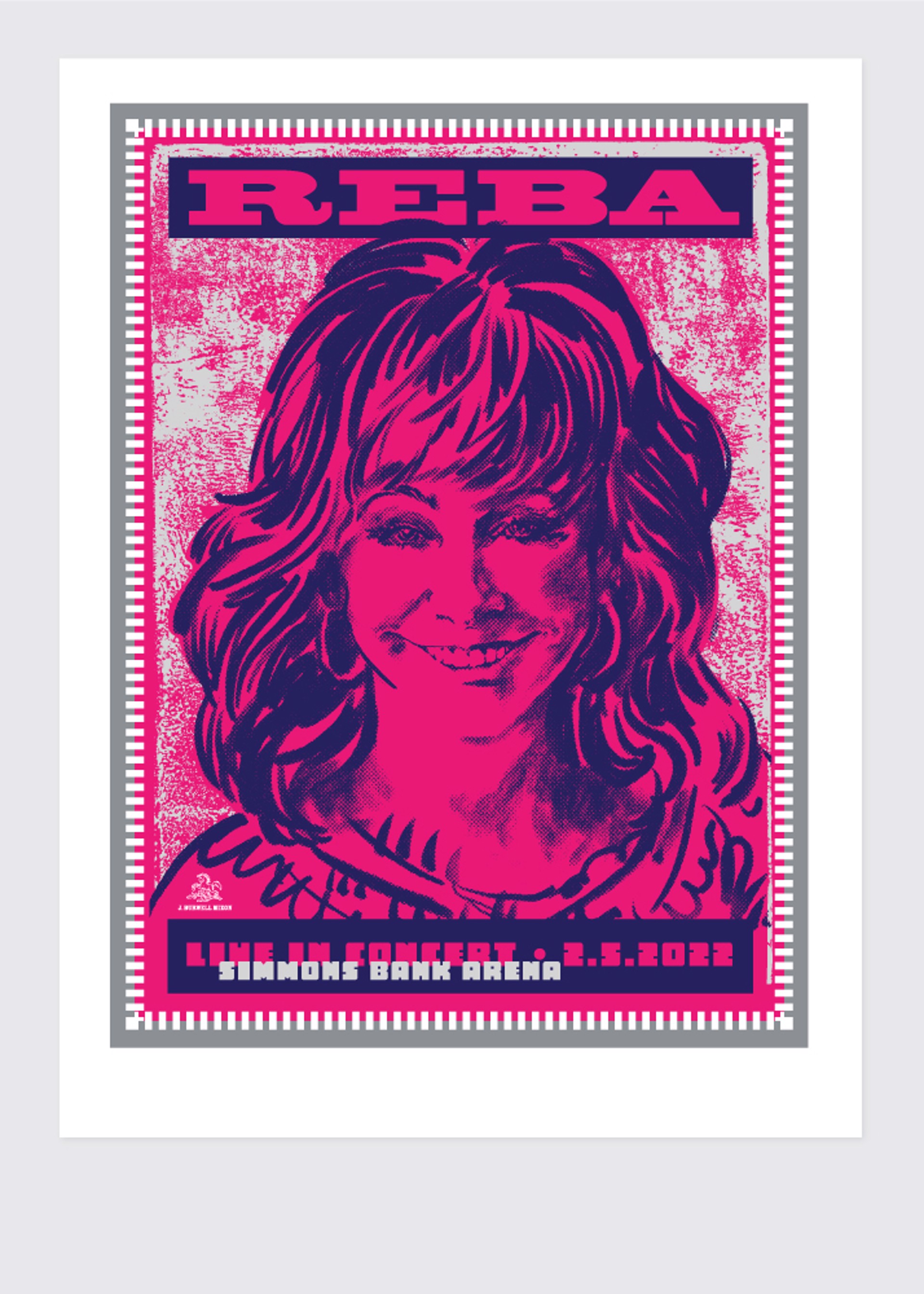 Reba Concert Poster by Jamie Burwell Mixon