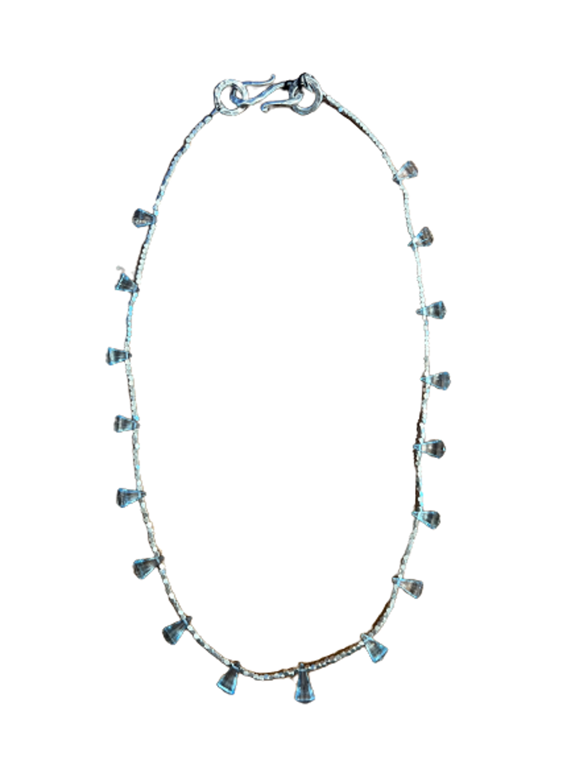 Swiss Blue Topaz Necklace - Sterling Silver by Mara Labell
