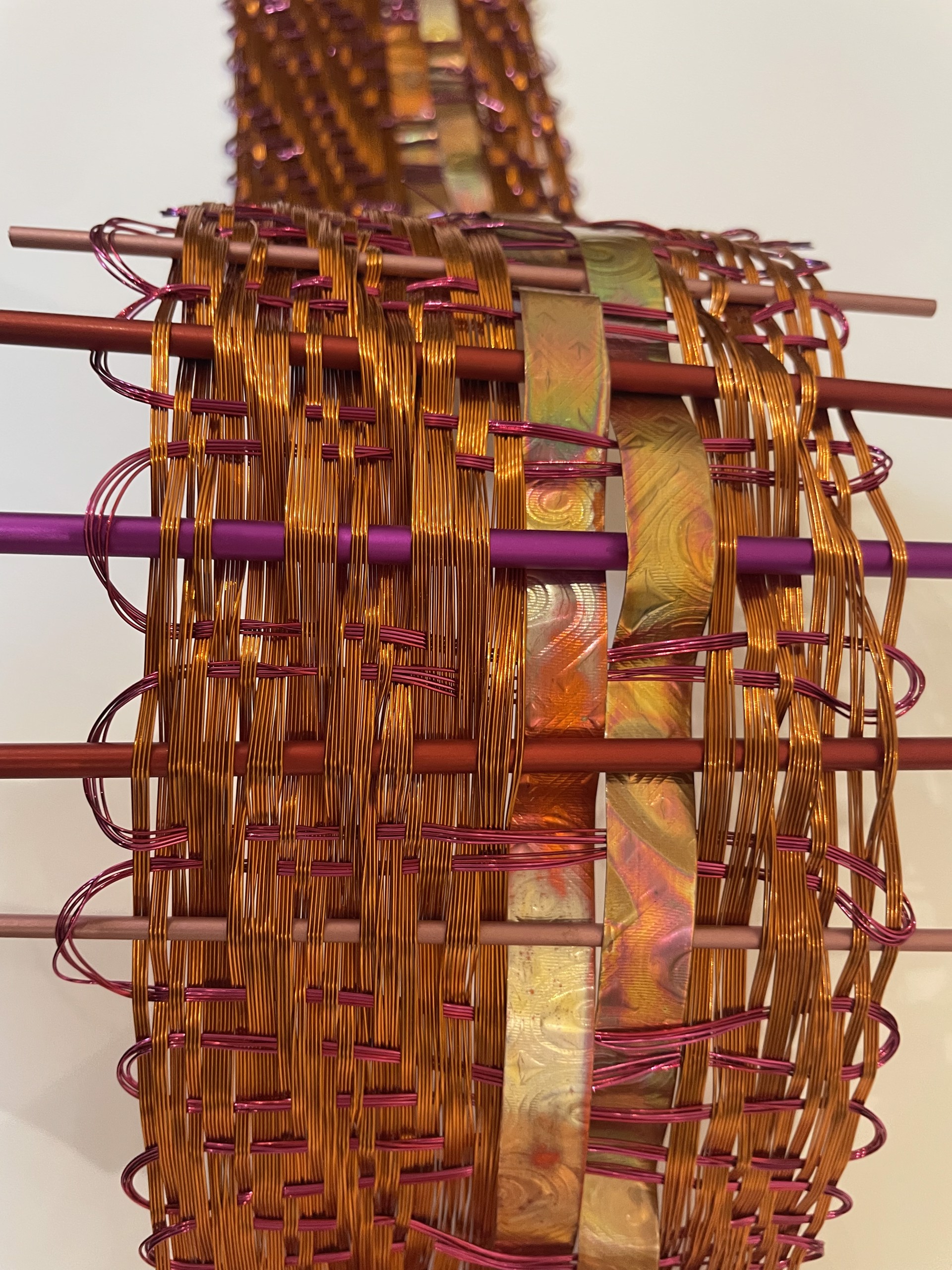 Shangri-La Copper Weaving  - Copper, Red, Magenta & Burgundy by Susan McGehee