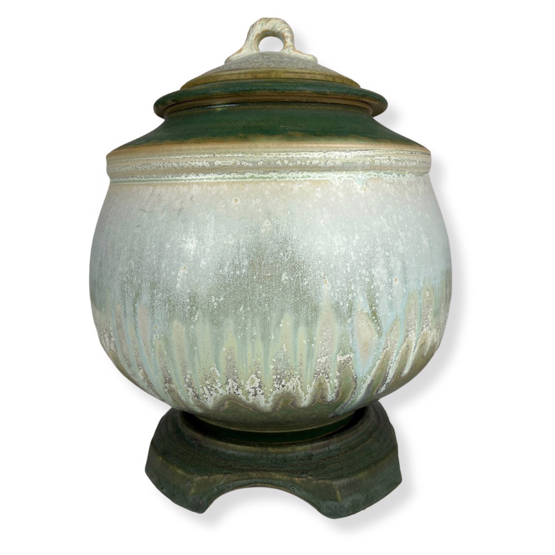 Lidded Jar with Pedestal by Richard Aerni