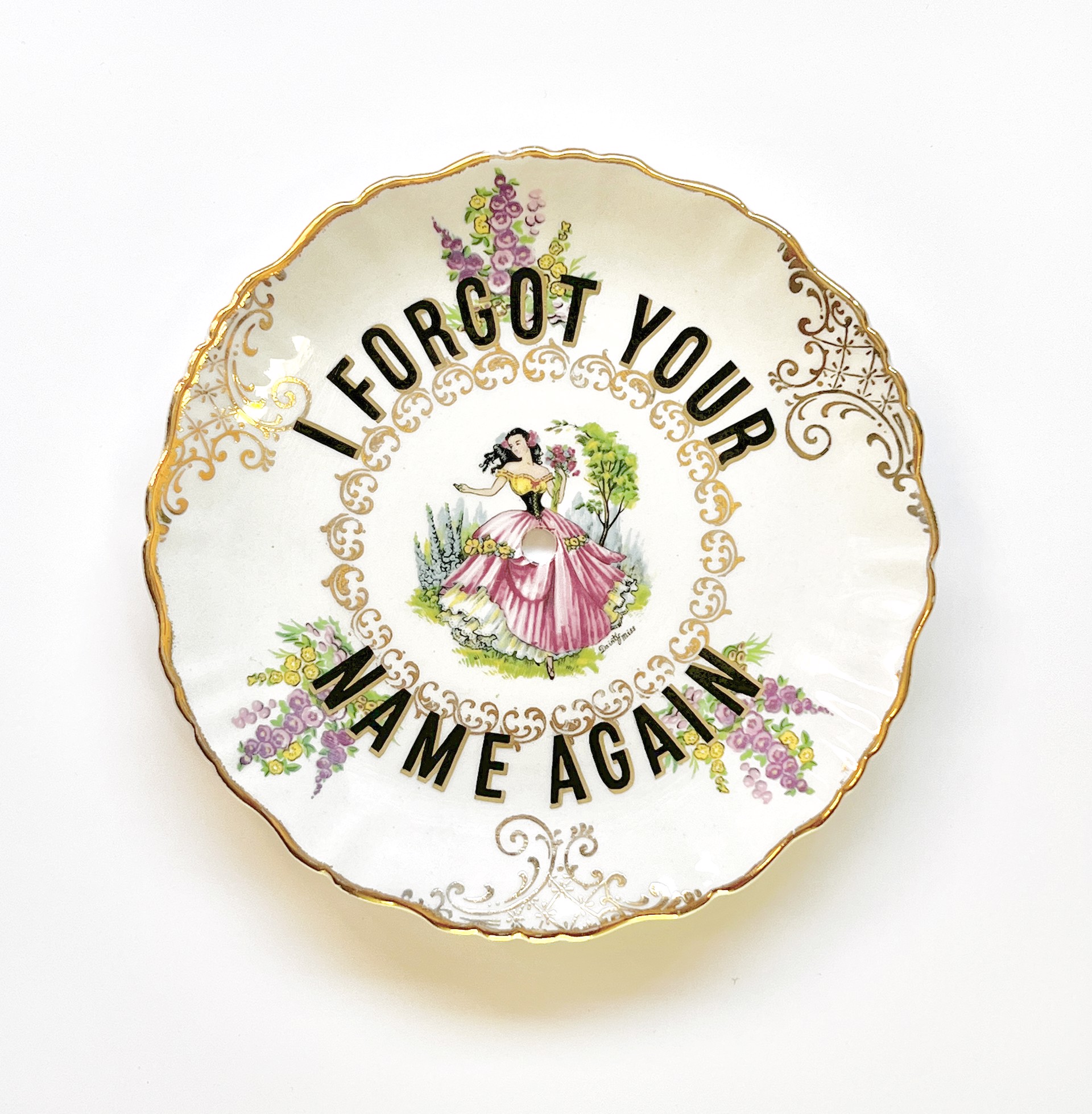I forgot your name again (saucer) by Marie-Claude Marquis
