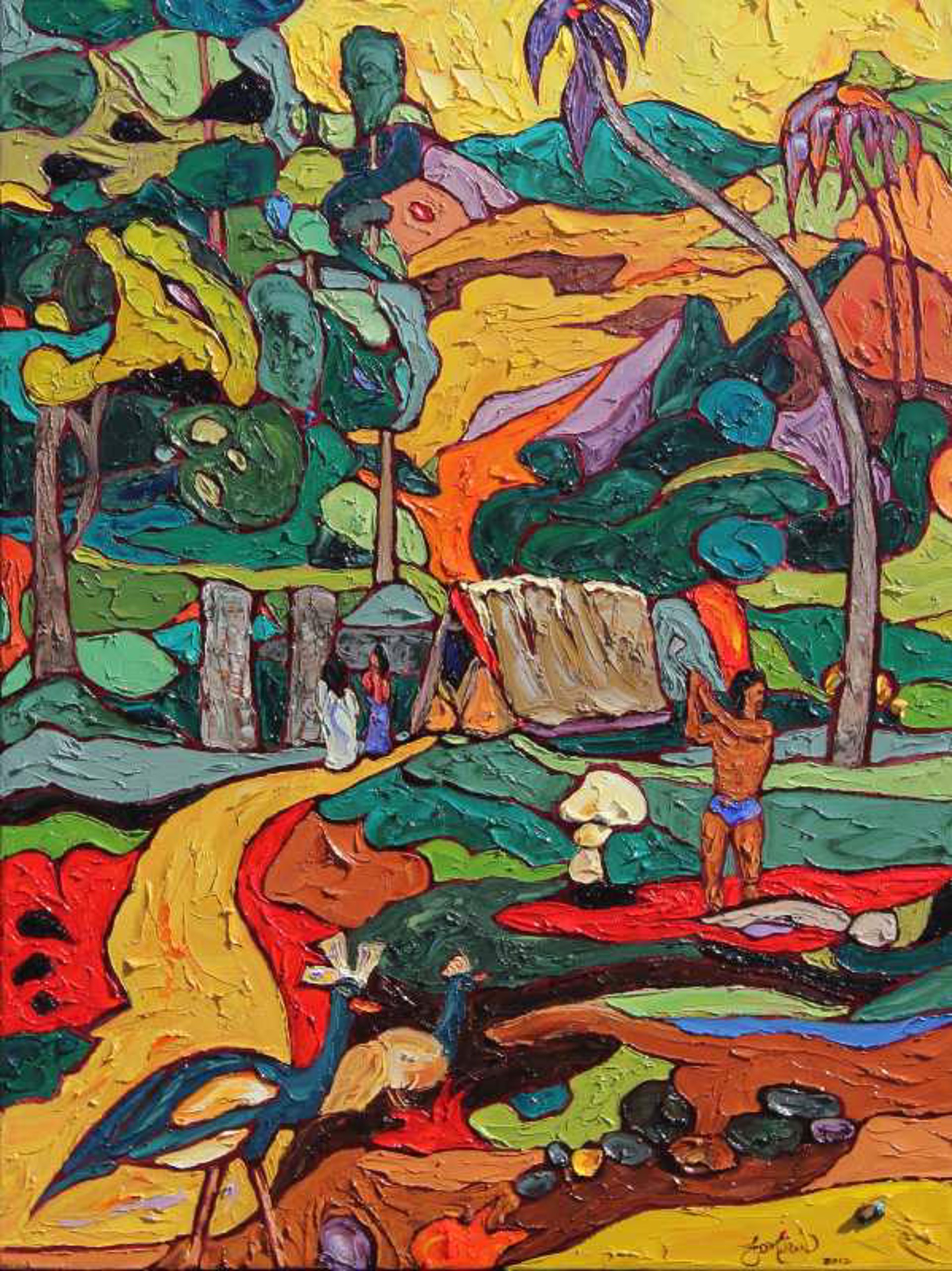 Sacred Valley after Gauguin by JD Miller