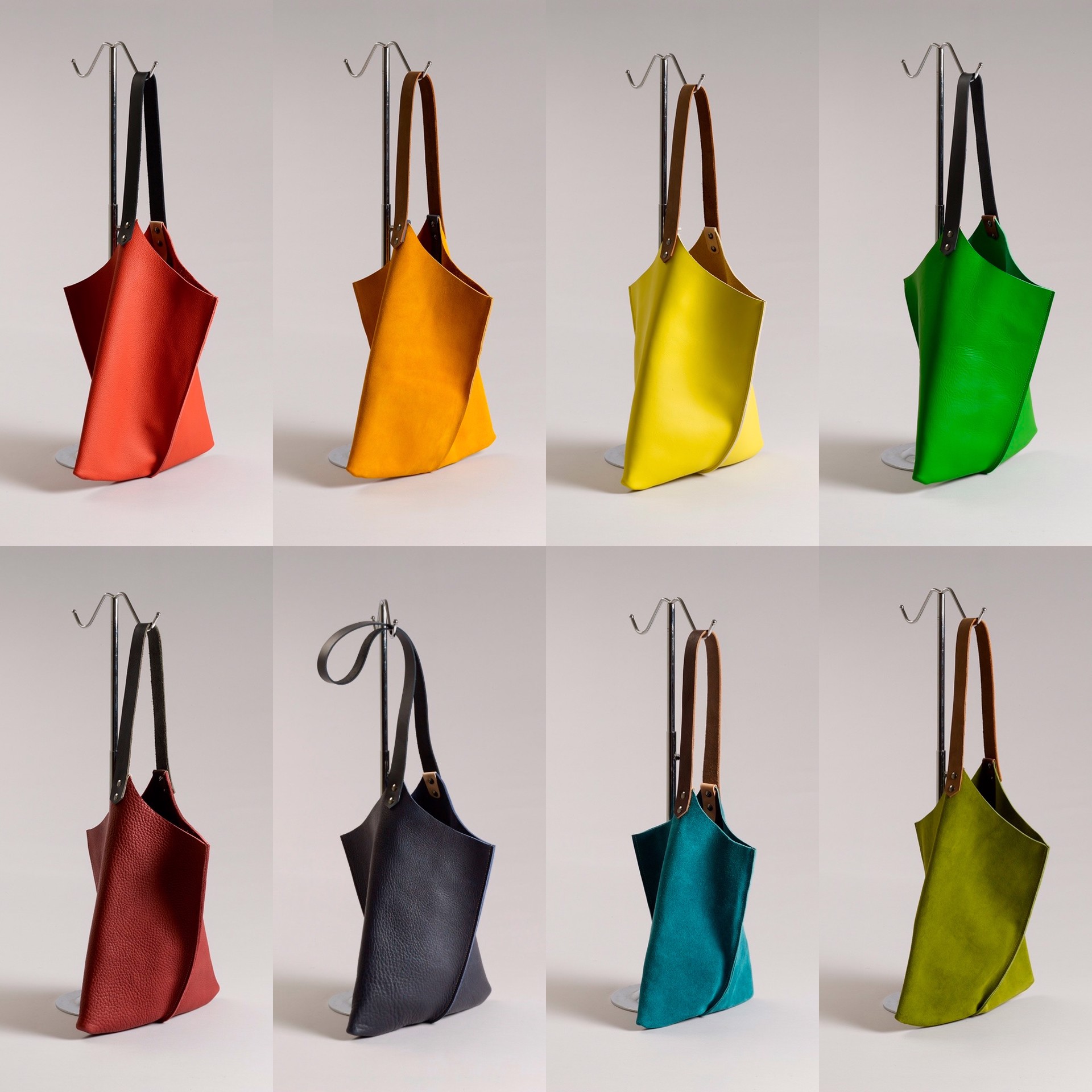 Leather Wedge Tote by Scabby Robot