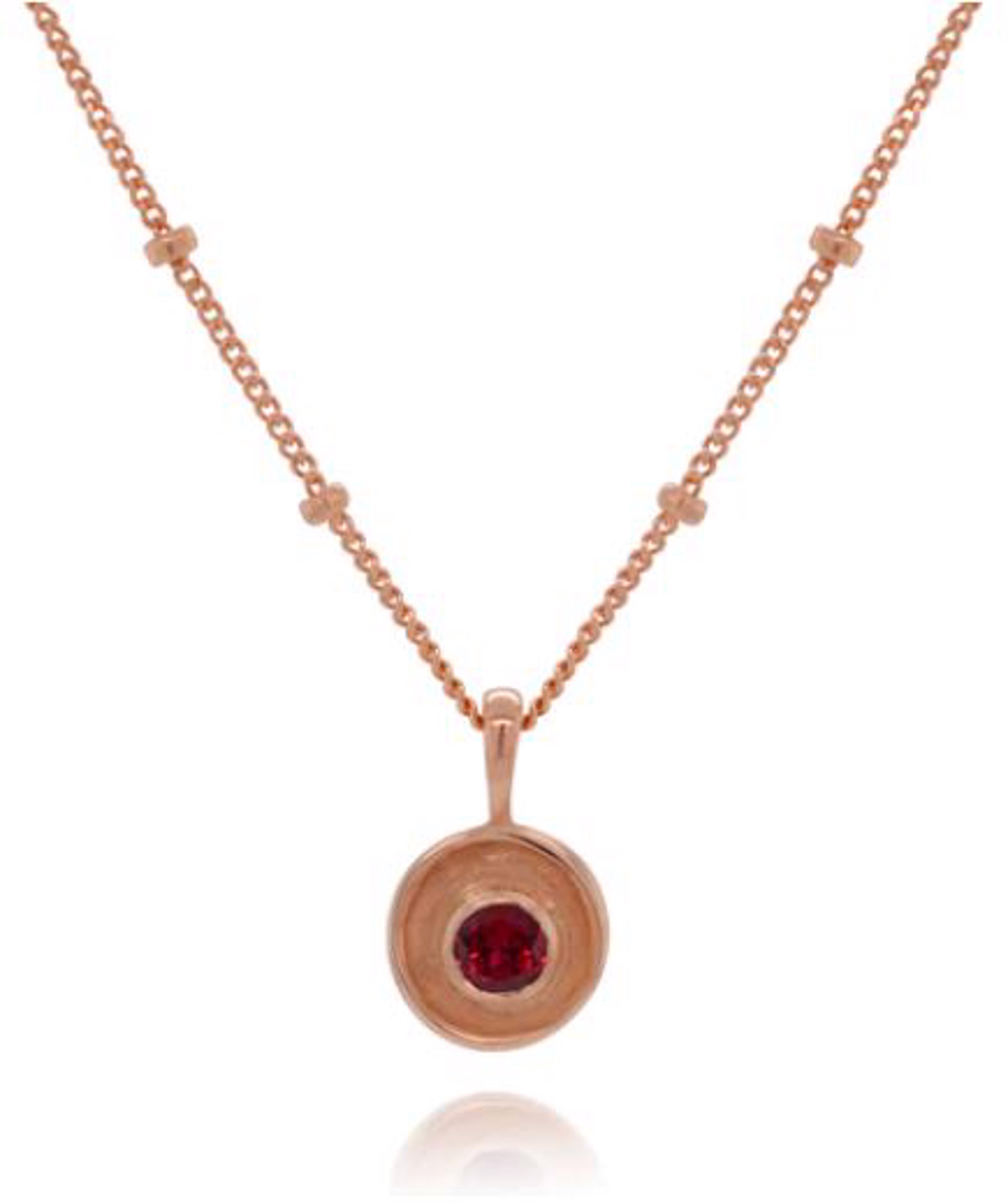 Petite Pop on Dewdrop Chain Necklace - 14k Rose Gold & Pink Tourmaline by Kristen Baird