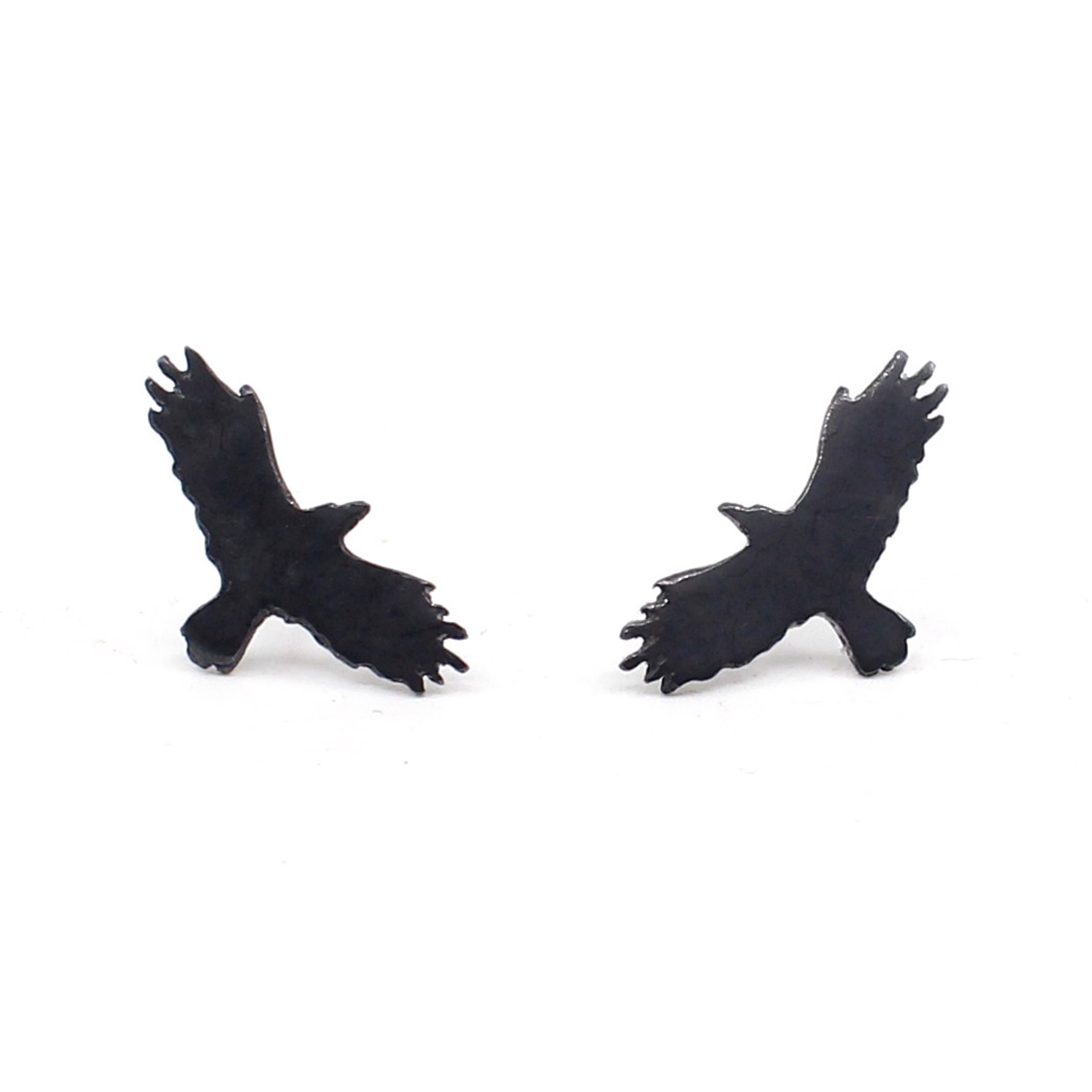 Flying Crow Studs by Susan Elnora