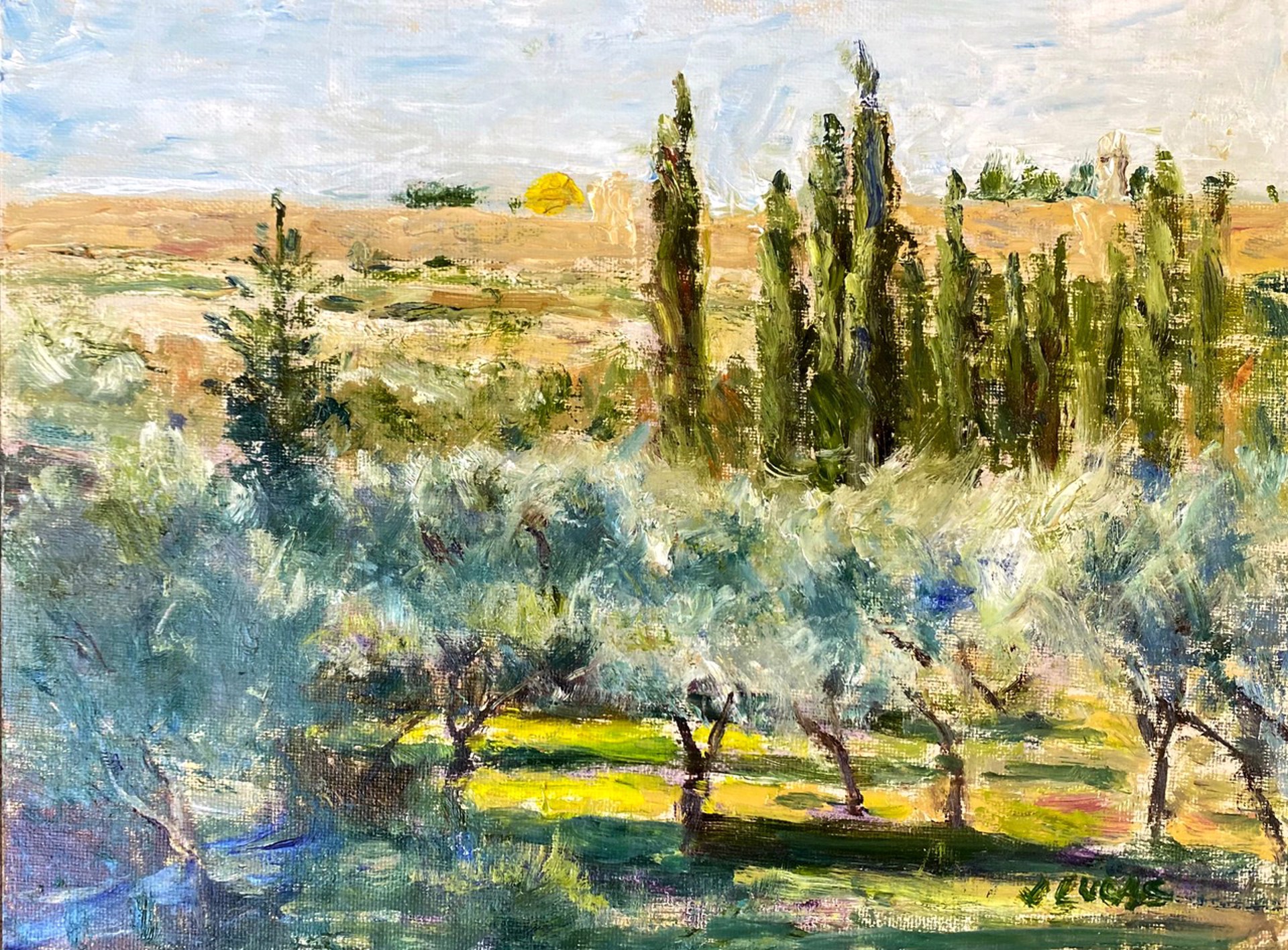 Gethsemane Olive Trees by Janet Lucas Beck