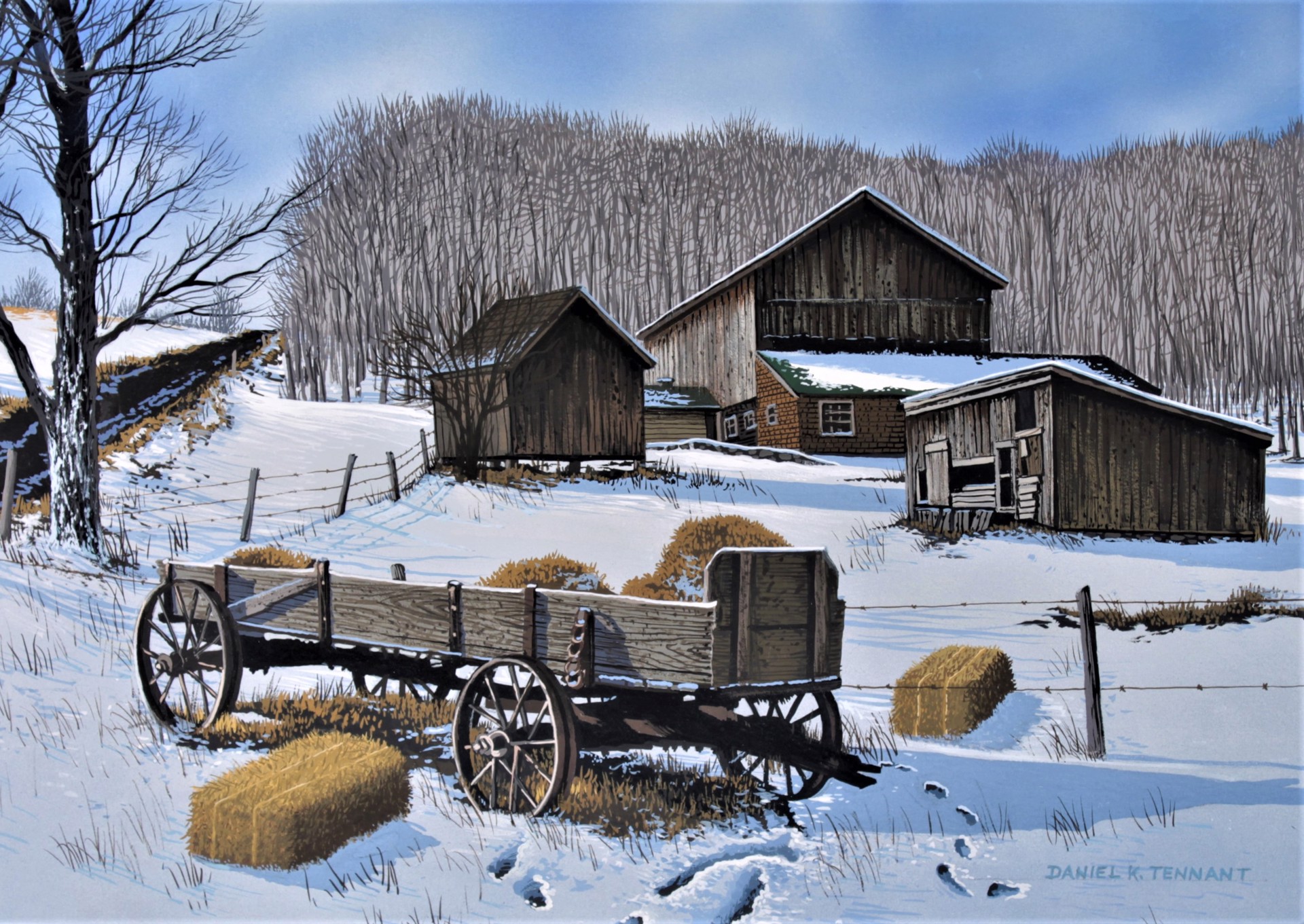 Winter Bales by Daniel K. Tennant