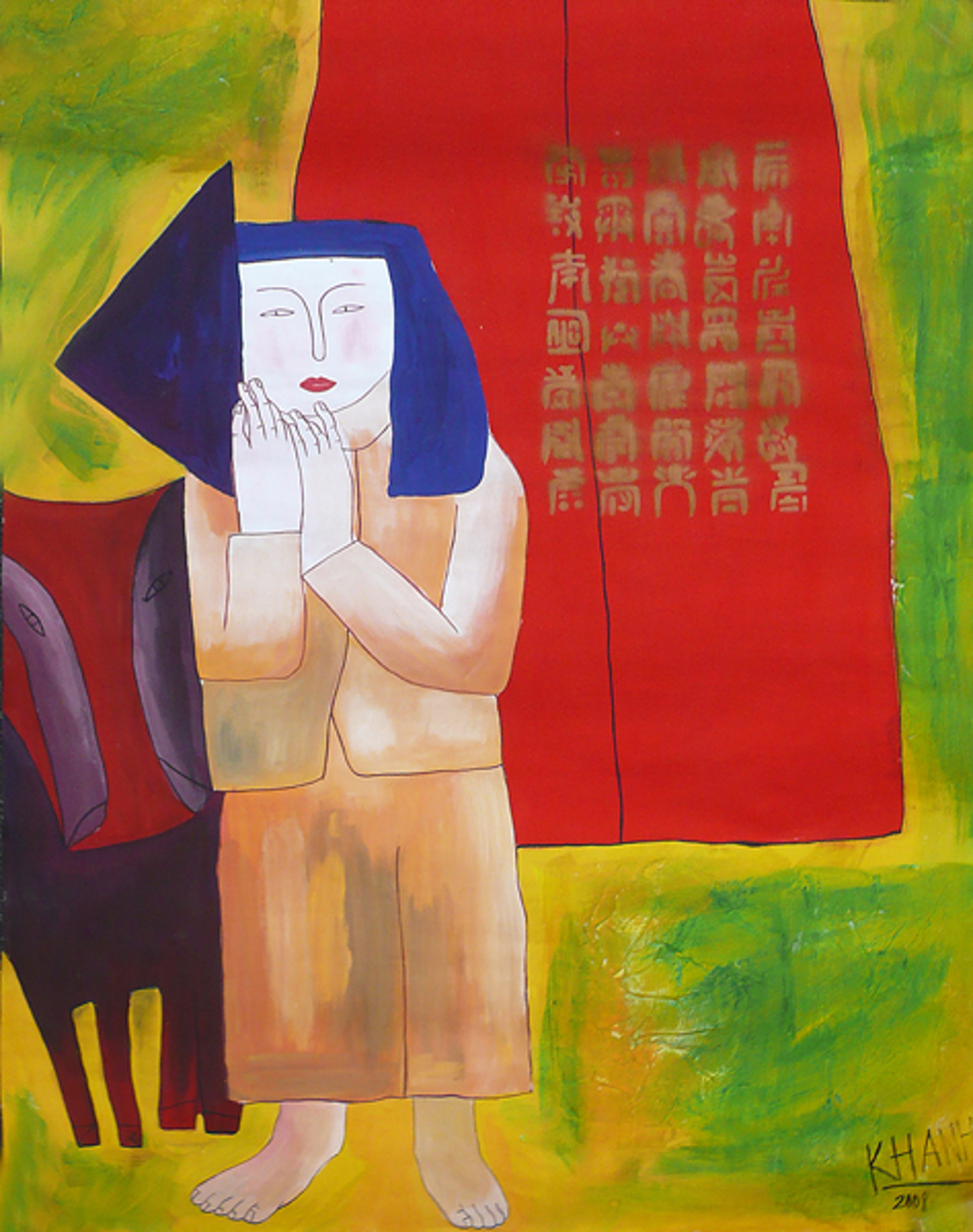 Girl with Buffalo IV by Bui Cong Khanh