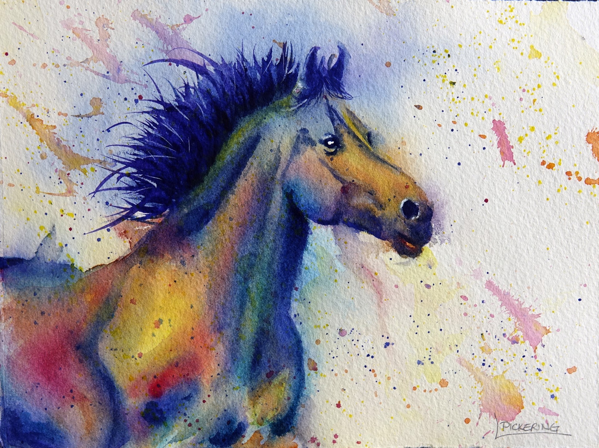 Blue Maned Stallion by Laura Pickering