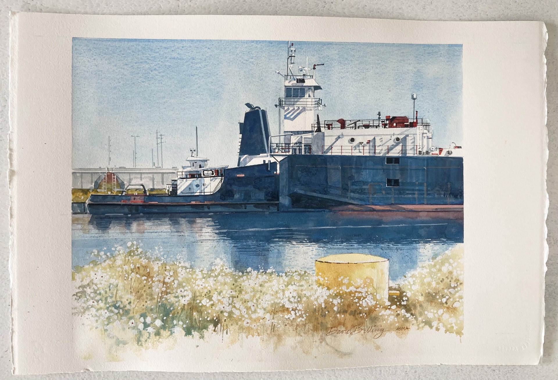 Milwaukee Harbor/Unframed Original by David Belling