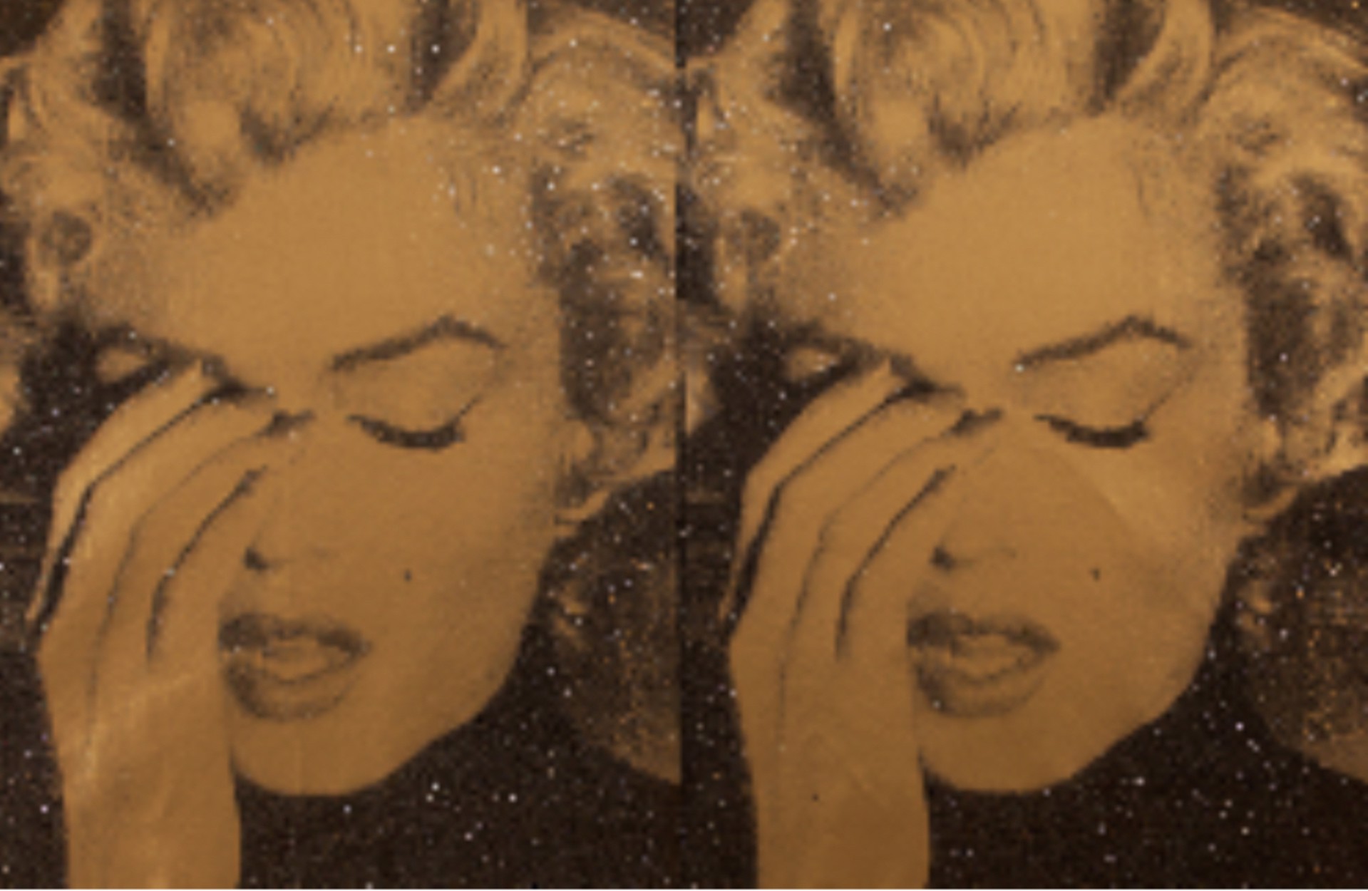 Marilyn Crying Diptych by Russell Young
