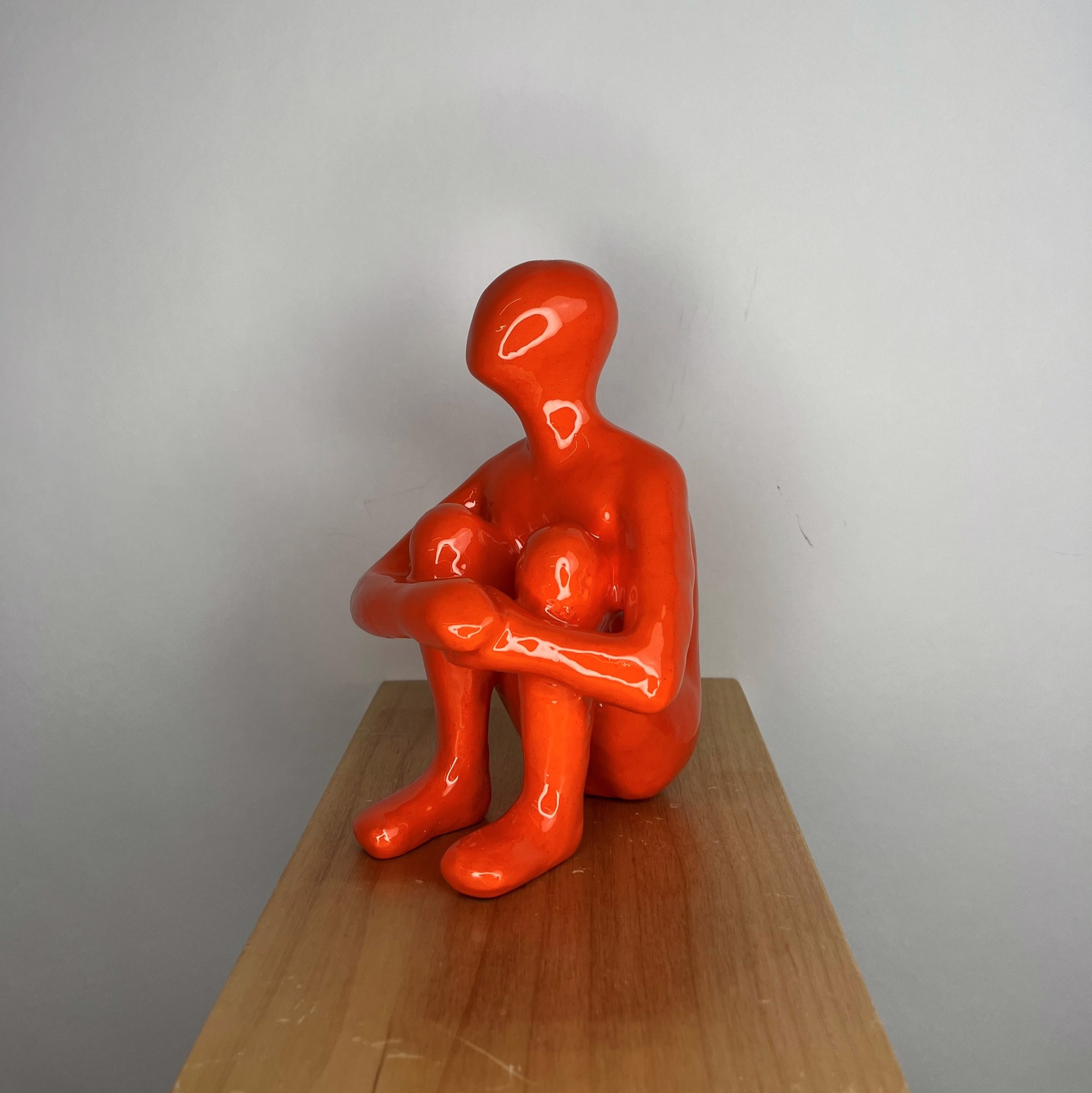 Seated Male Climber 31-D ~ Position 31 in color Orange by Ancizar Marin