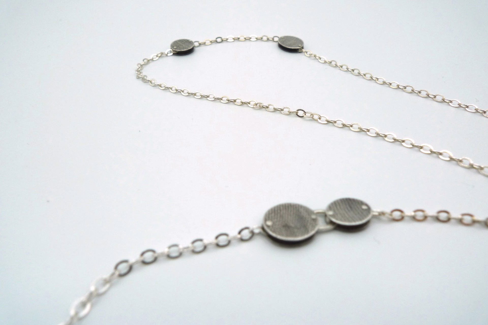 Long Sterling Silver Necklace by Erica Schlueter