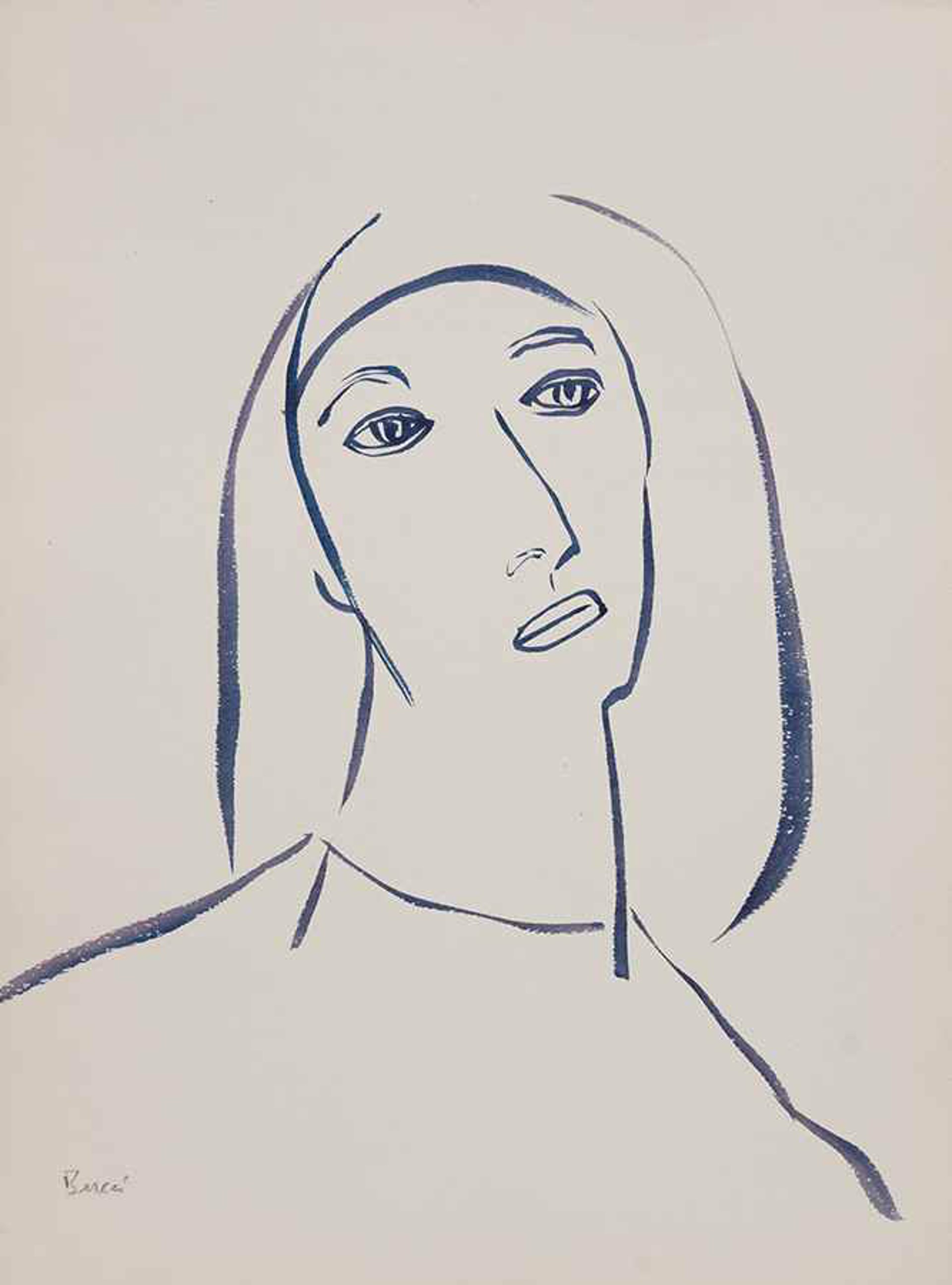 Untitled Face (1950s) by Andrew Bucci