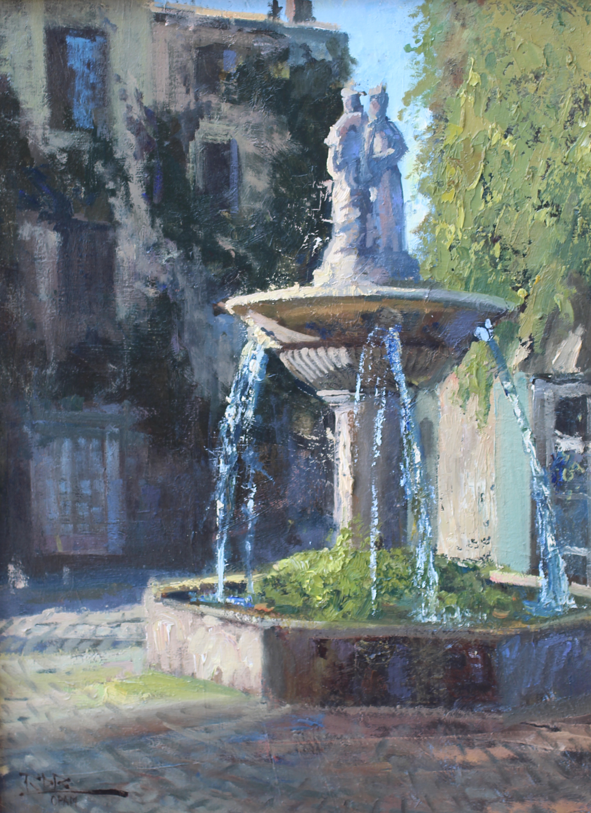 Fountain in Saignon by Roger Dale Brown