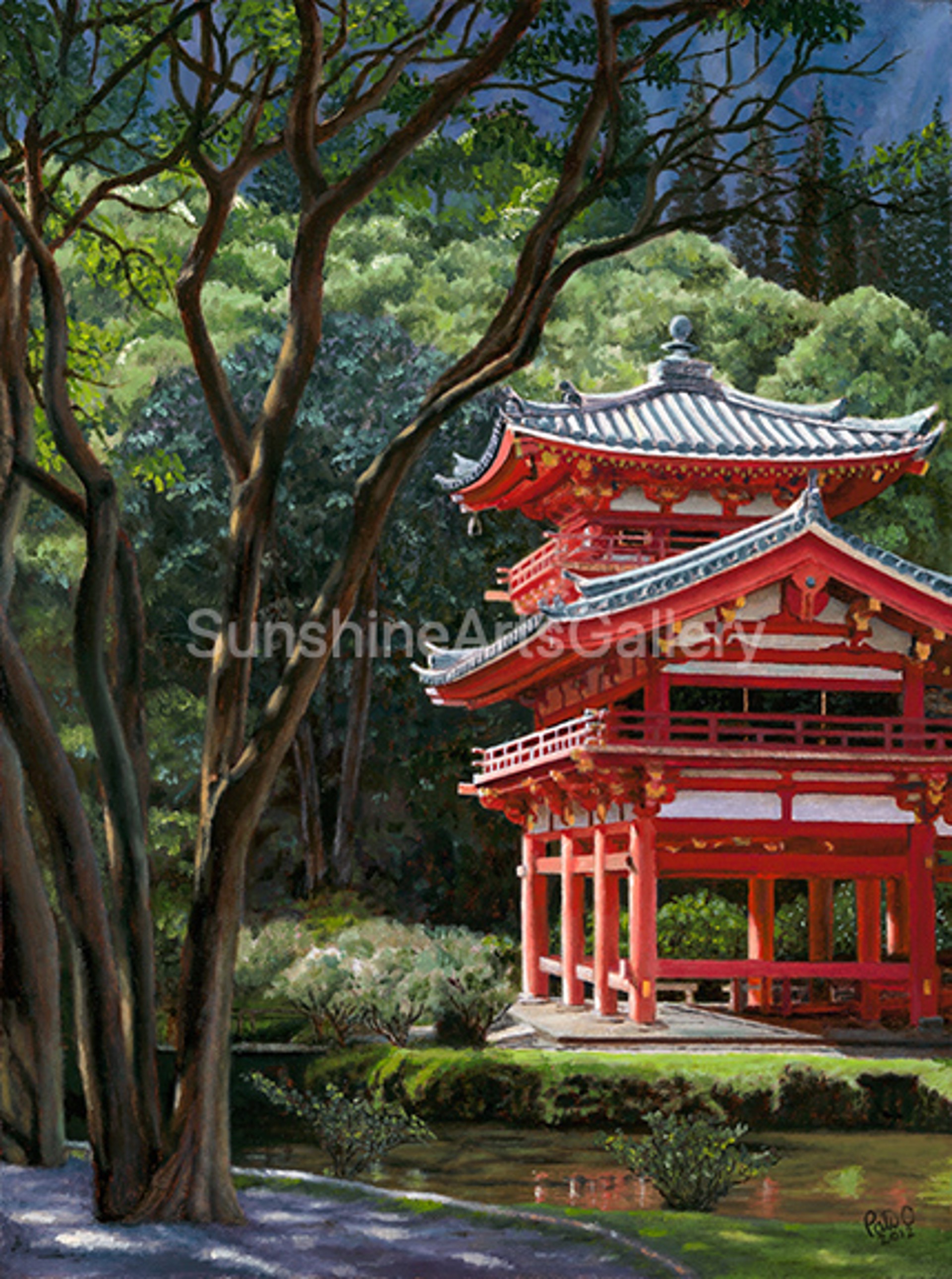 At Byodo-In Temple by Pati O'Neal