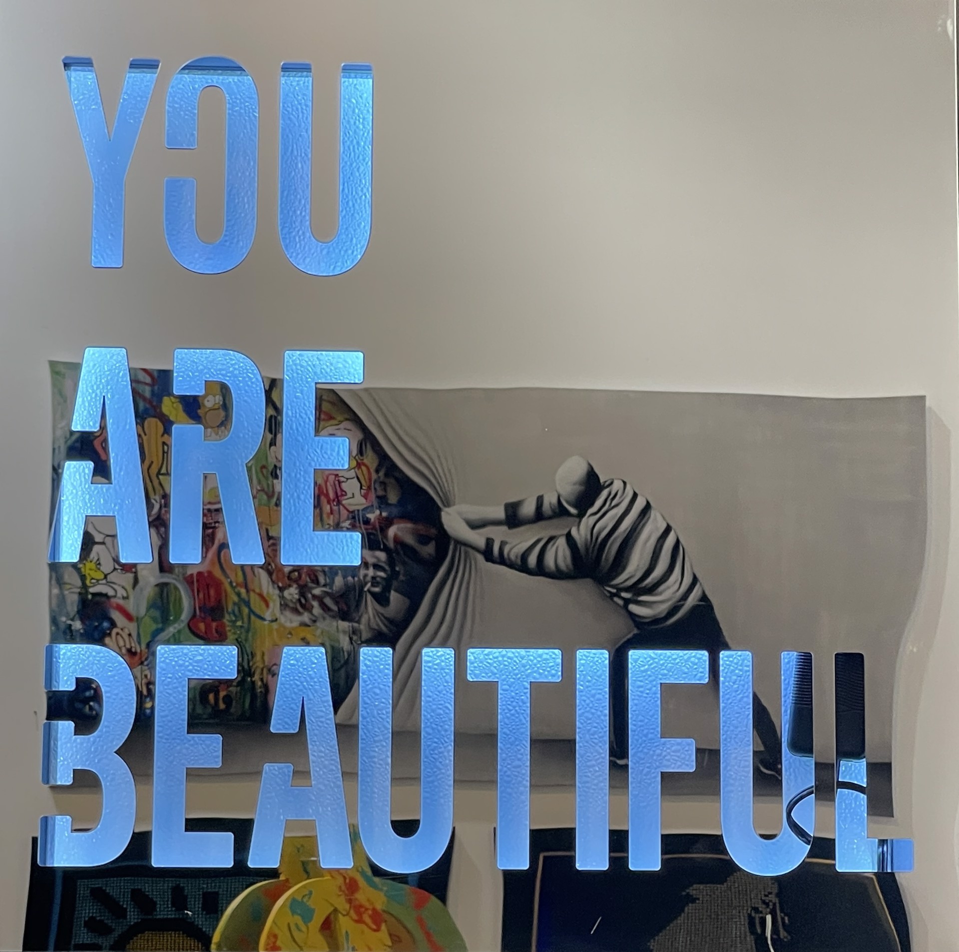 “You are Beautiful” by Affirmative Mirrors Installation by Elena Bulatova