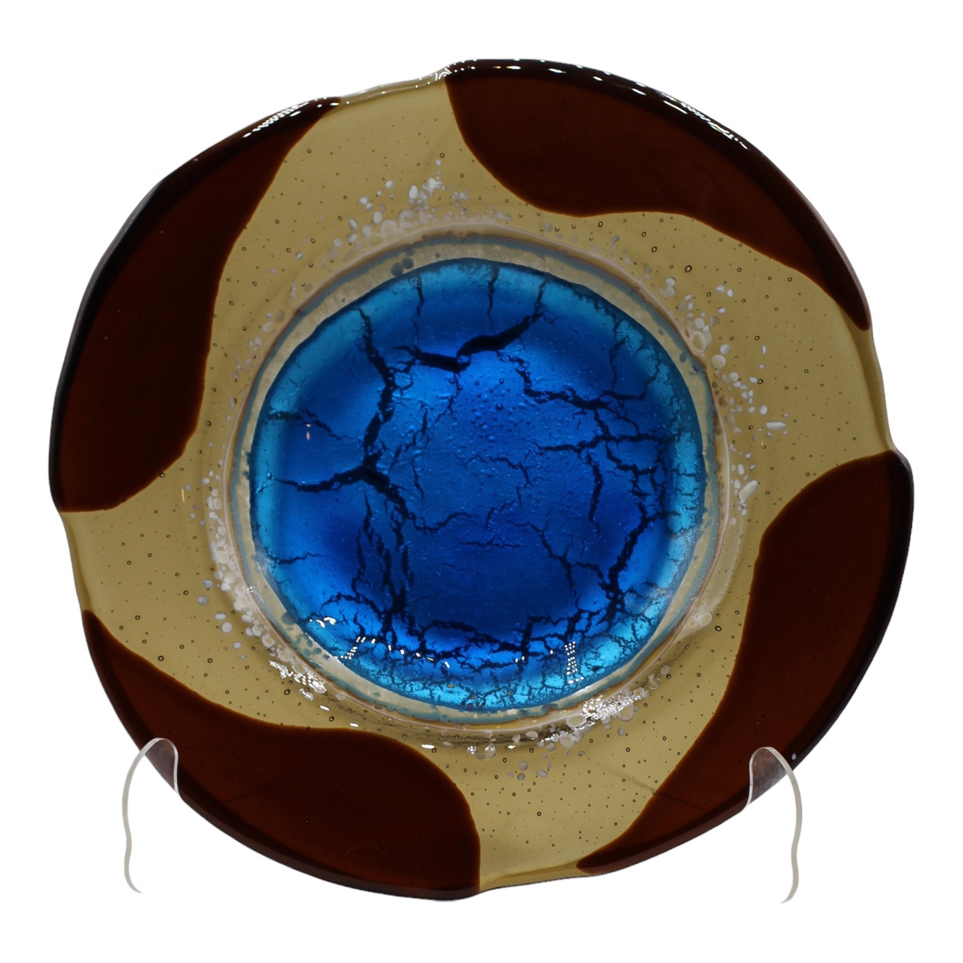 Thermal Puddle 12" Bowl - Dark by Kathy Burk