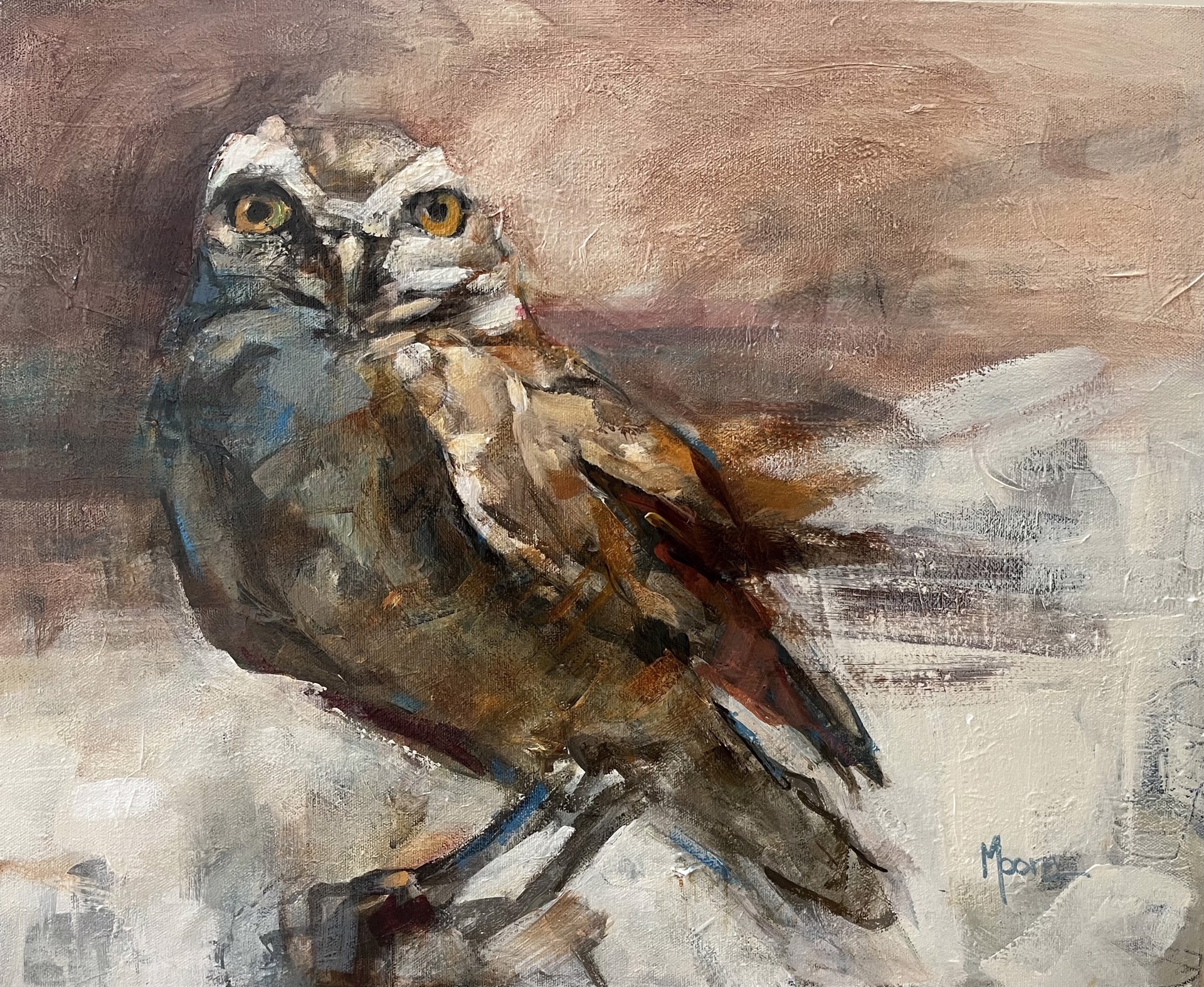 Burrowing Owl 1 by Andrea Moore