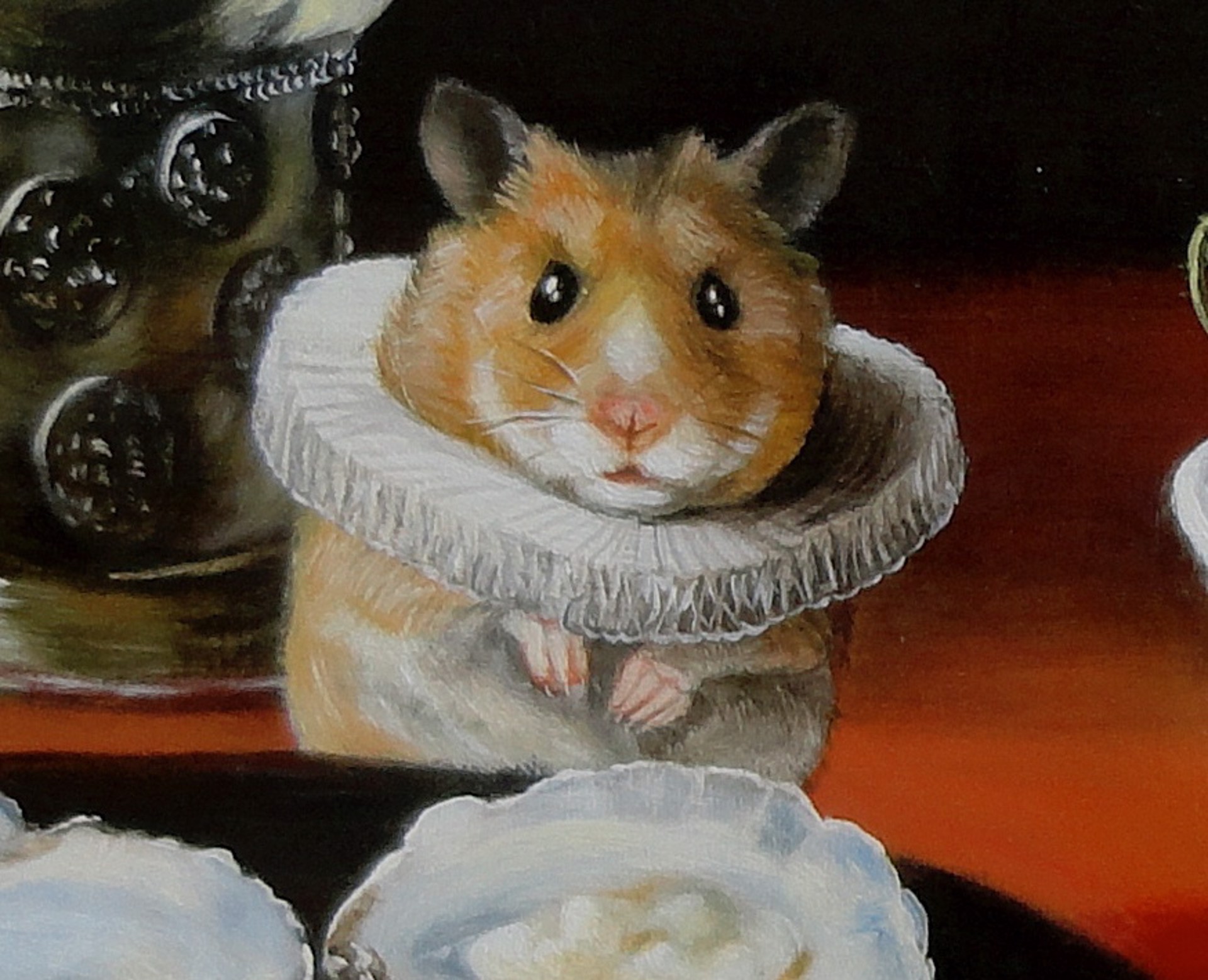 Still Life with Cherries, Oysters, and Hamsters by Frankie Gollub