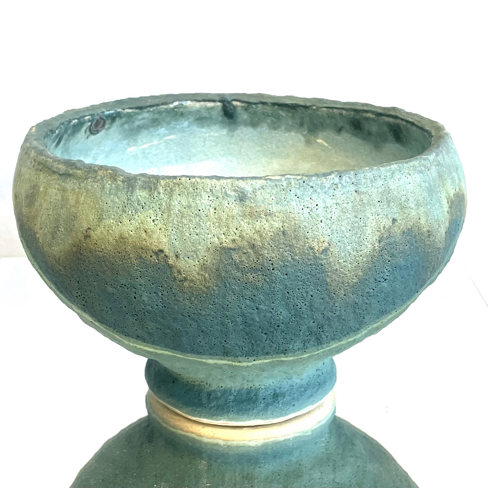 Medium Turquoise Green Bowl MB23-04 by Marty Biernbaum
