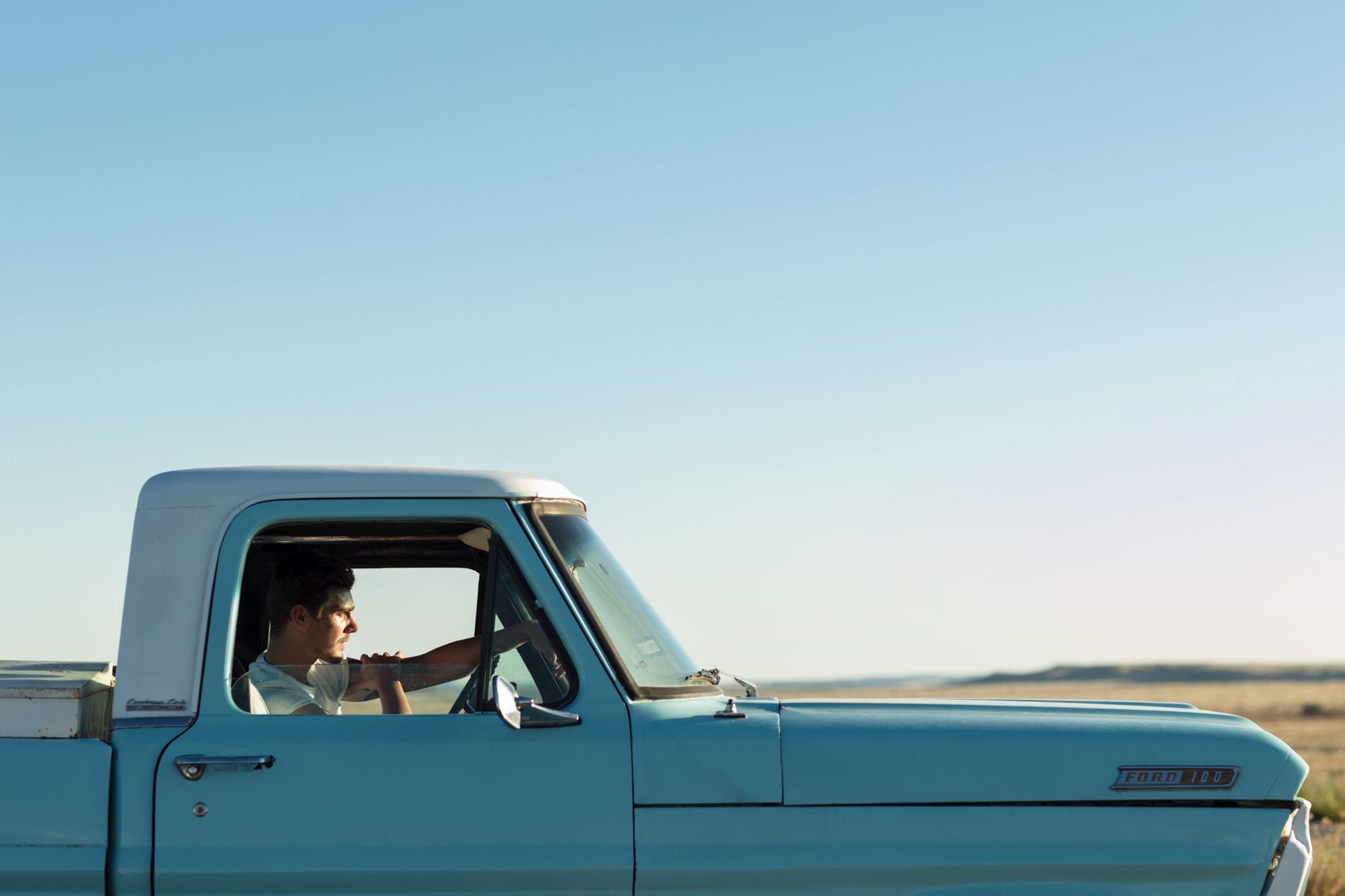 Portfolio Framed: Matt in Blue Truck by Thom Jackson