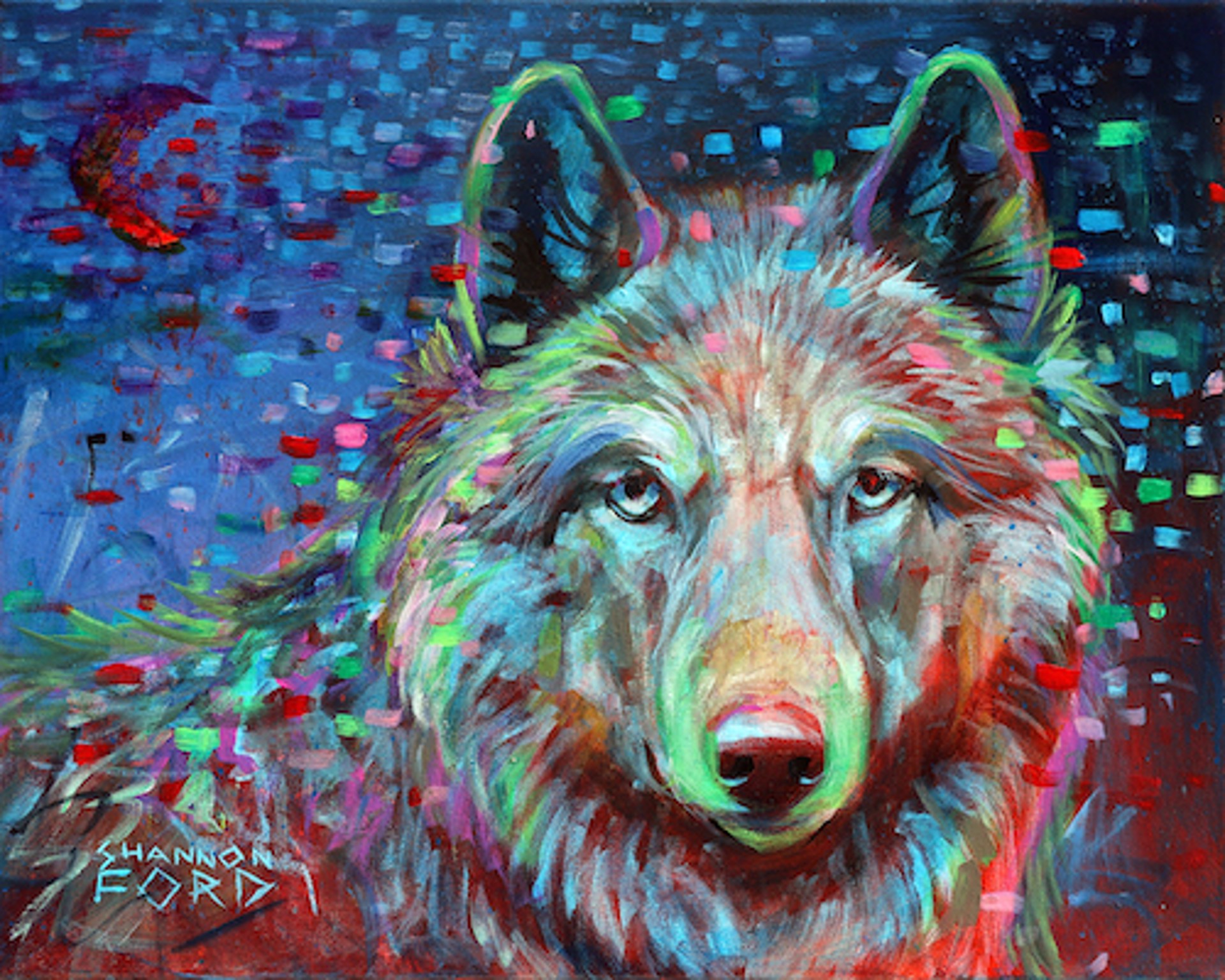 Red Night Wolf by Shannon Ford