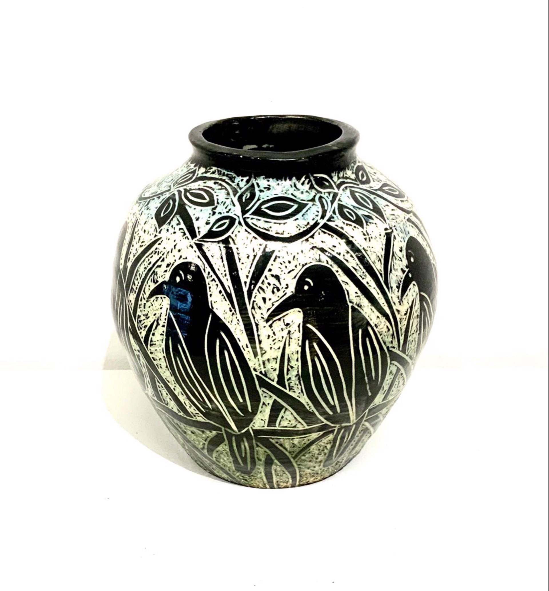 Crow Vase by Estell Osten