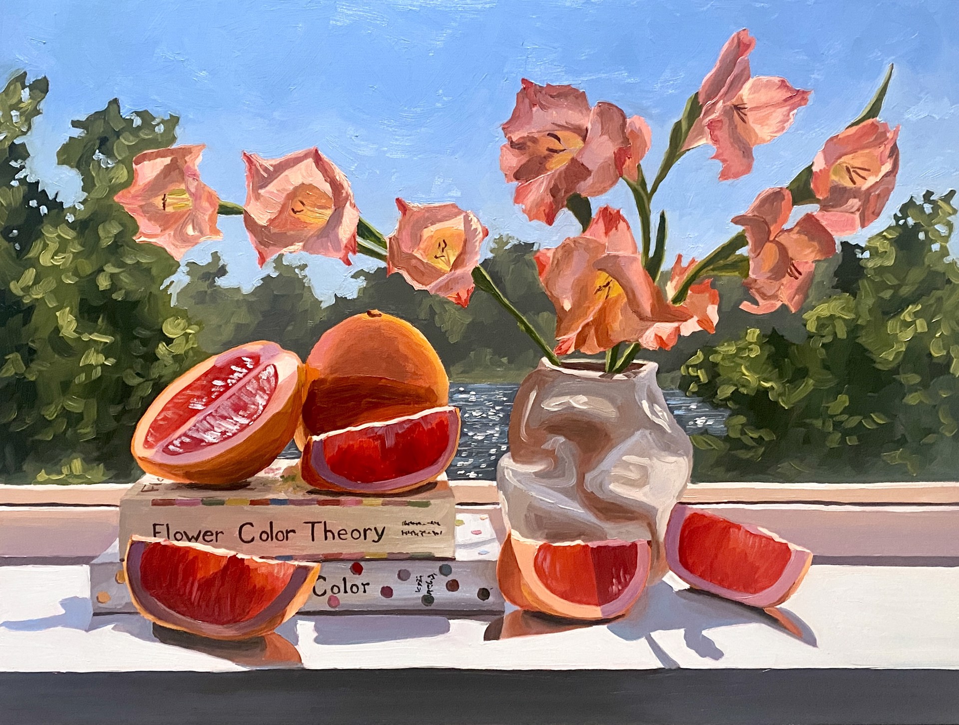 Gladioulous and Grapefruit by Bella Wattles