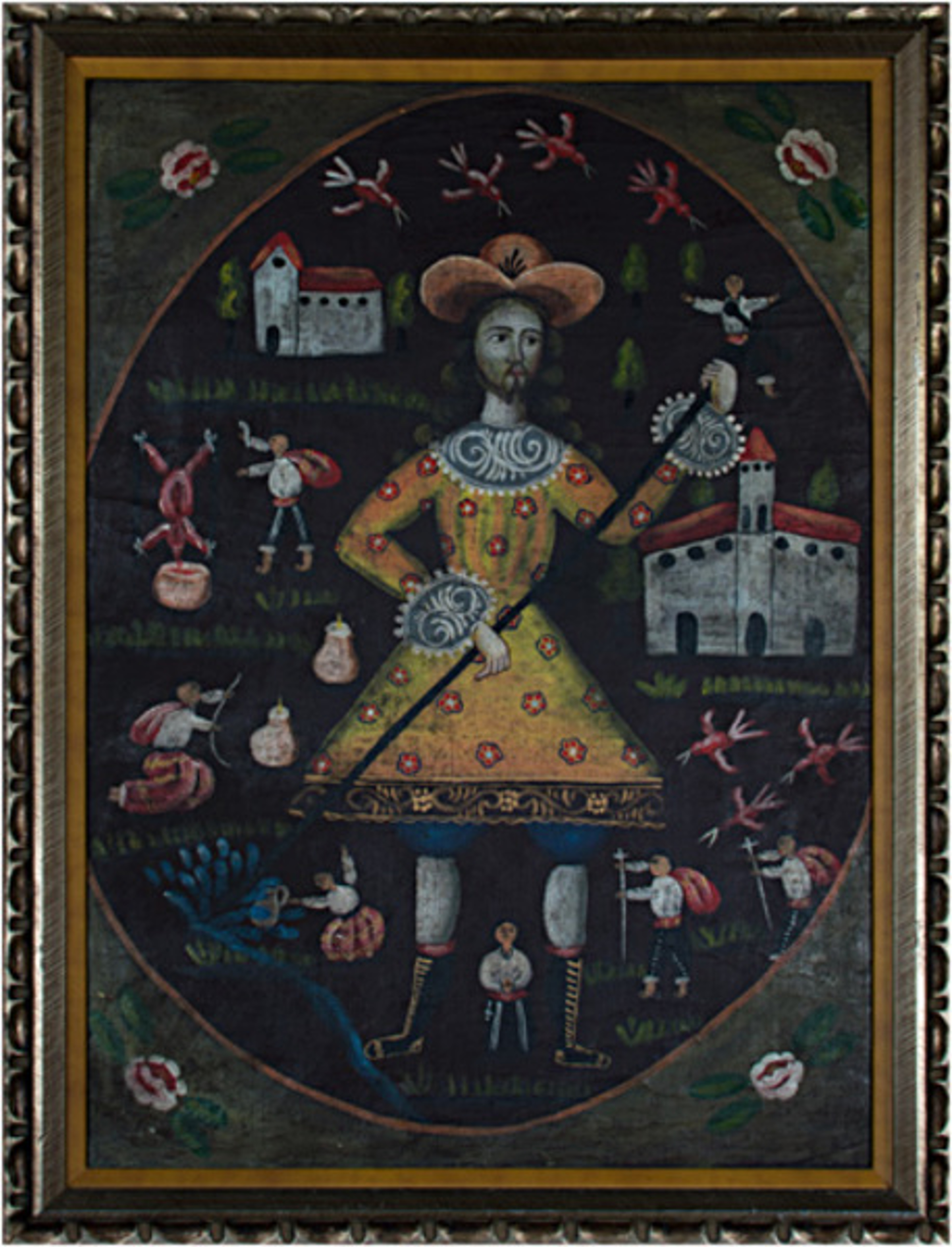 Peruvian Folk Art Painting by Unknown