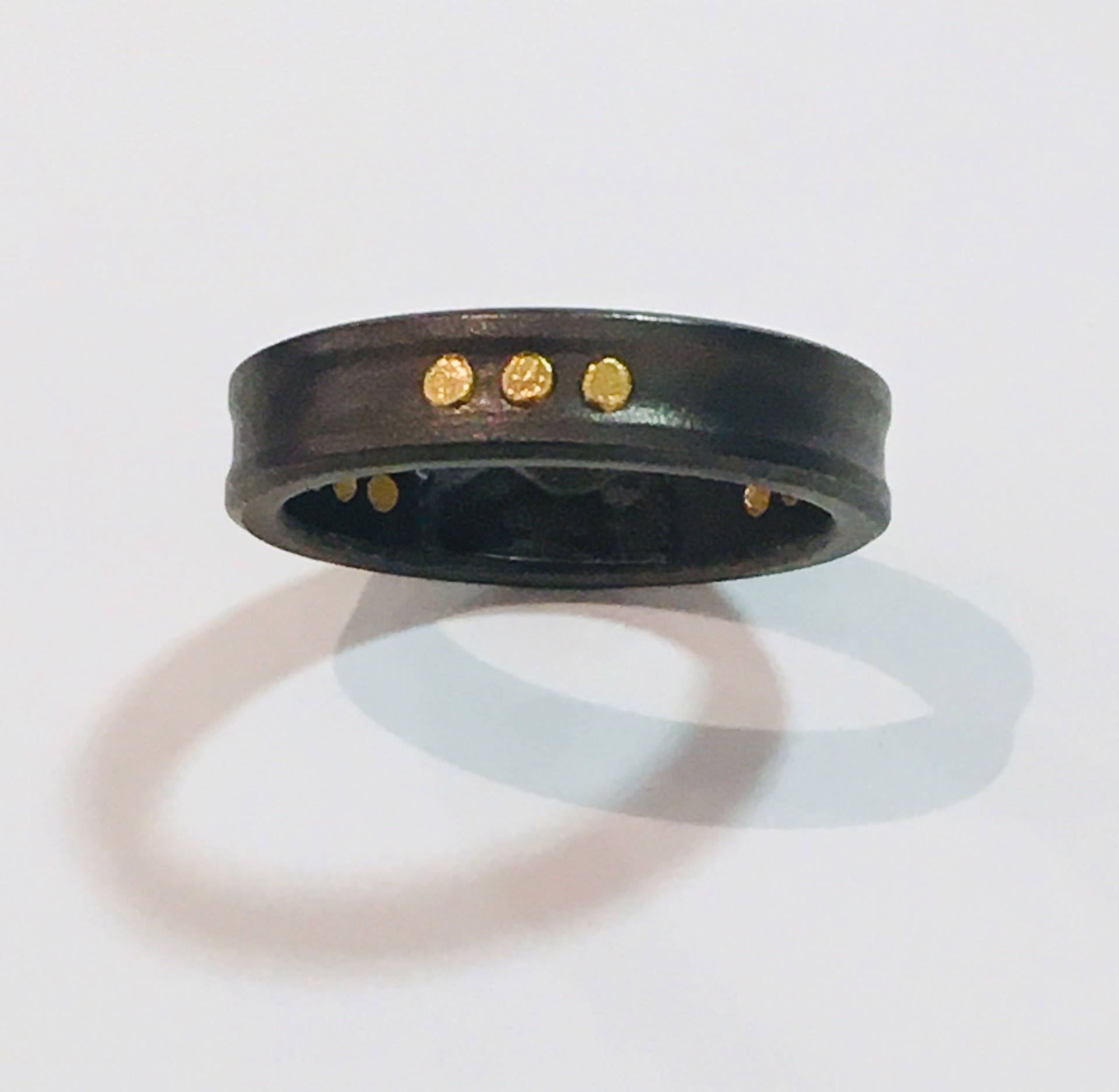 Titanium and Gold Band by WES & GOLD